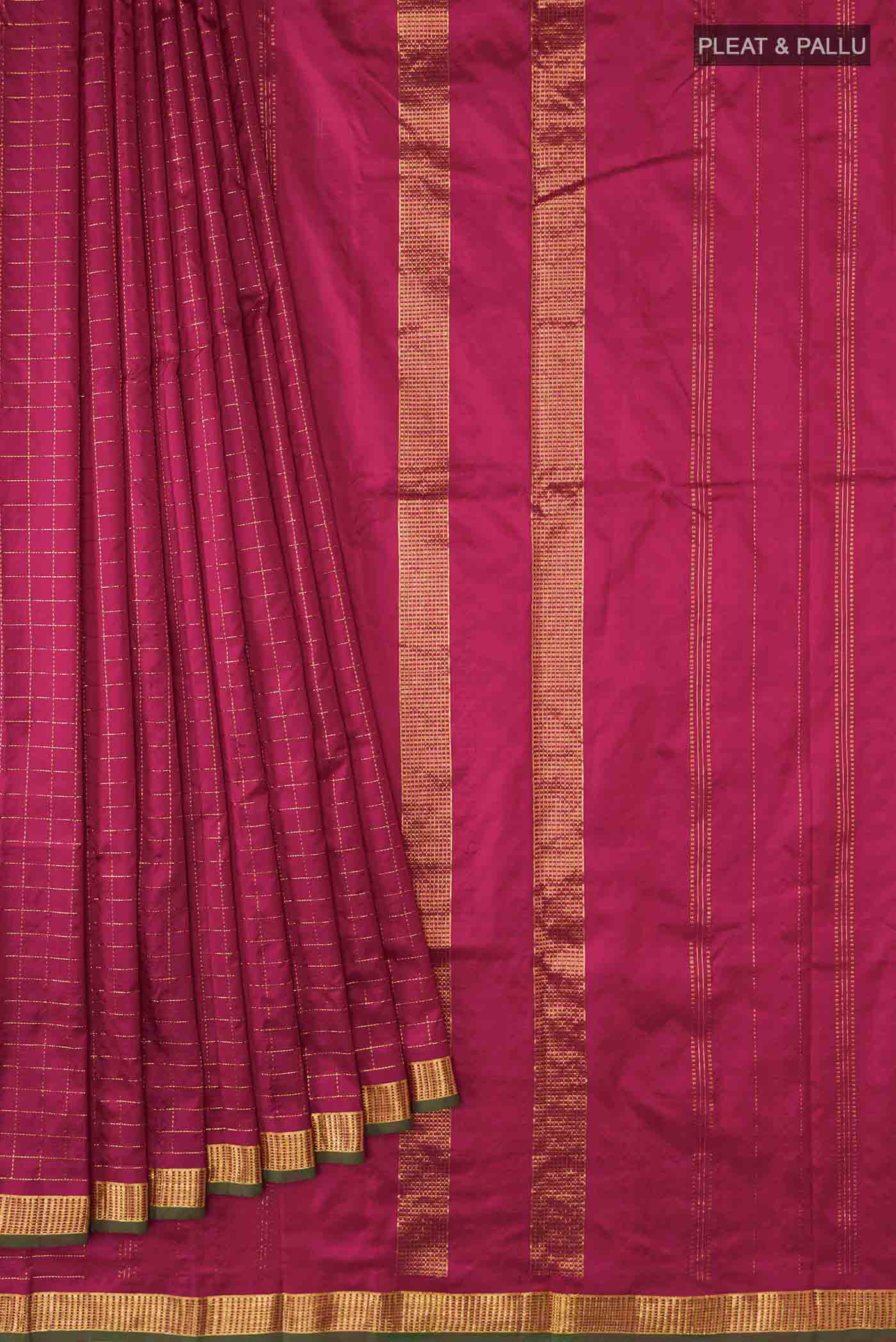 Maroon Kanchipuram Silk Saree - Image 4