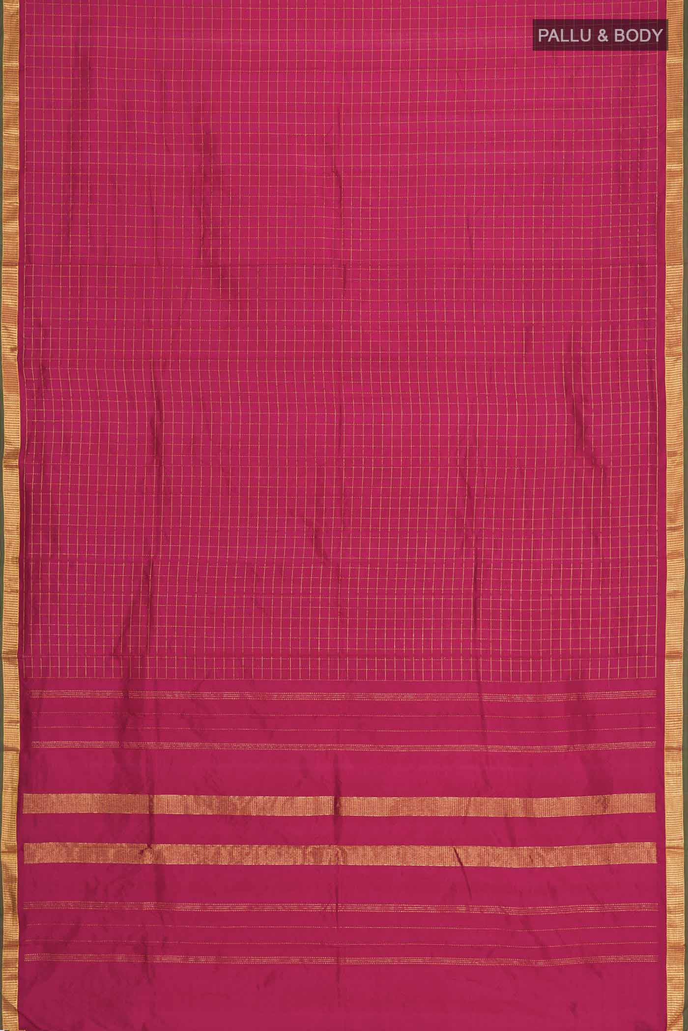 Maroon Kanchipuram Silk Saree - Image 5