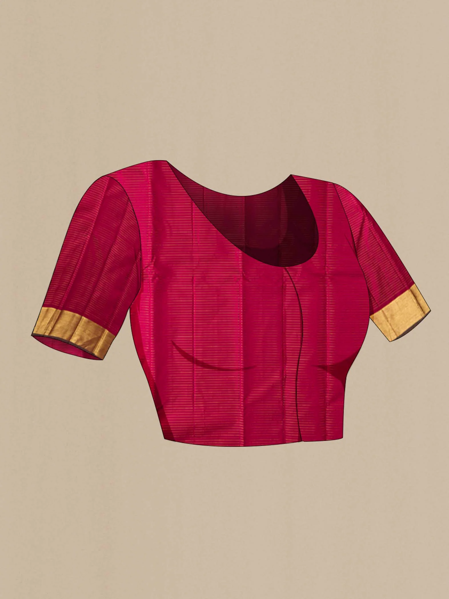 Maroon Kanchipuram Silk Saree - Image 5