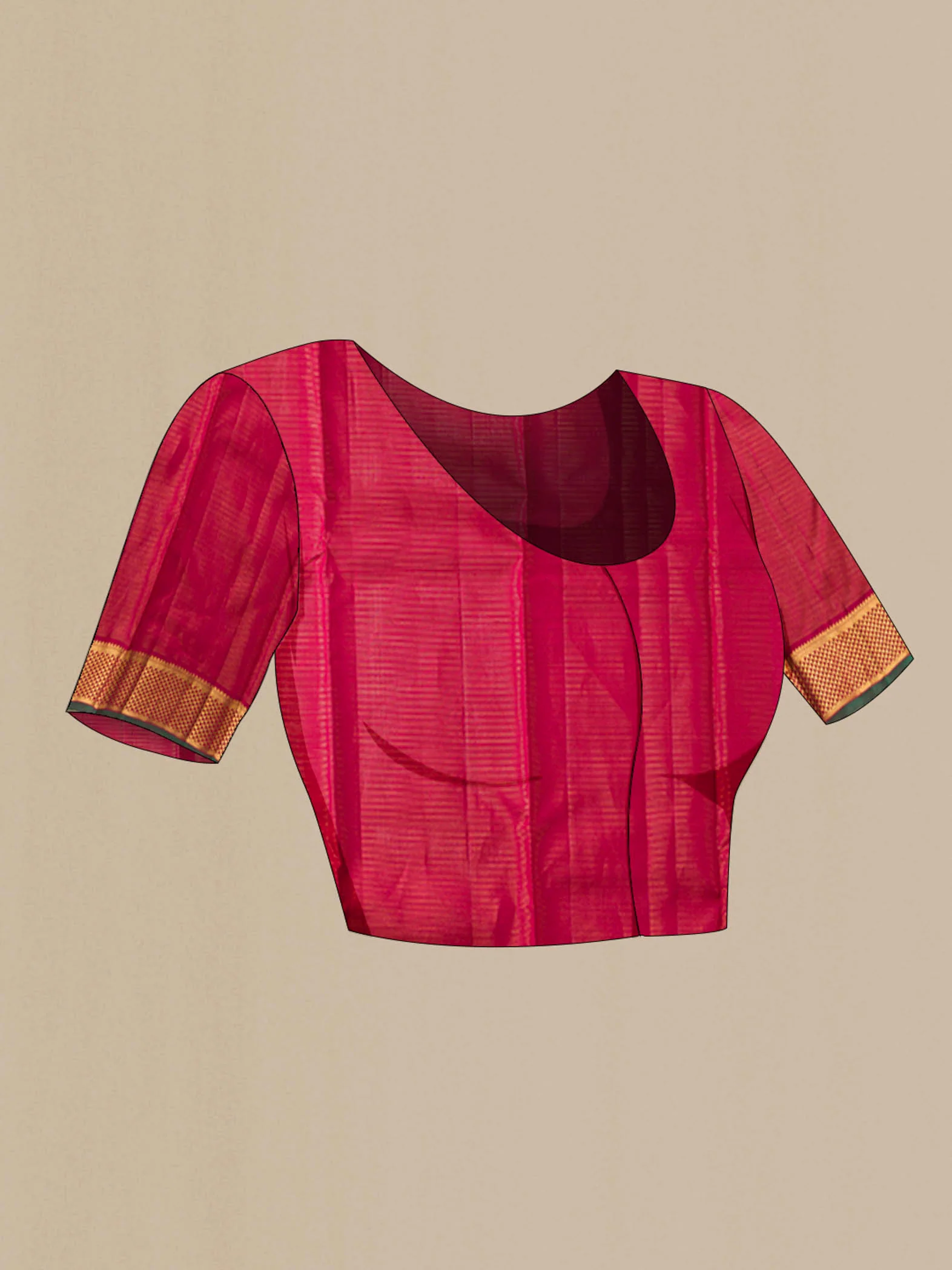 Maroon Kanchipuram Silk Saree - Image 5