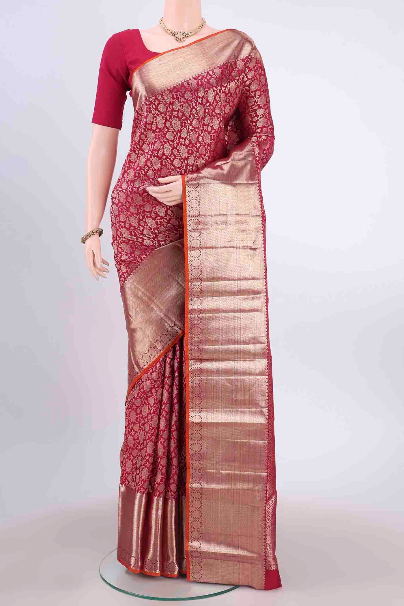 Maroon Kanchipuram Silk Saree