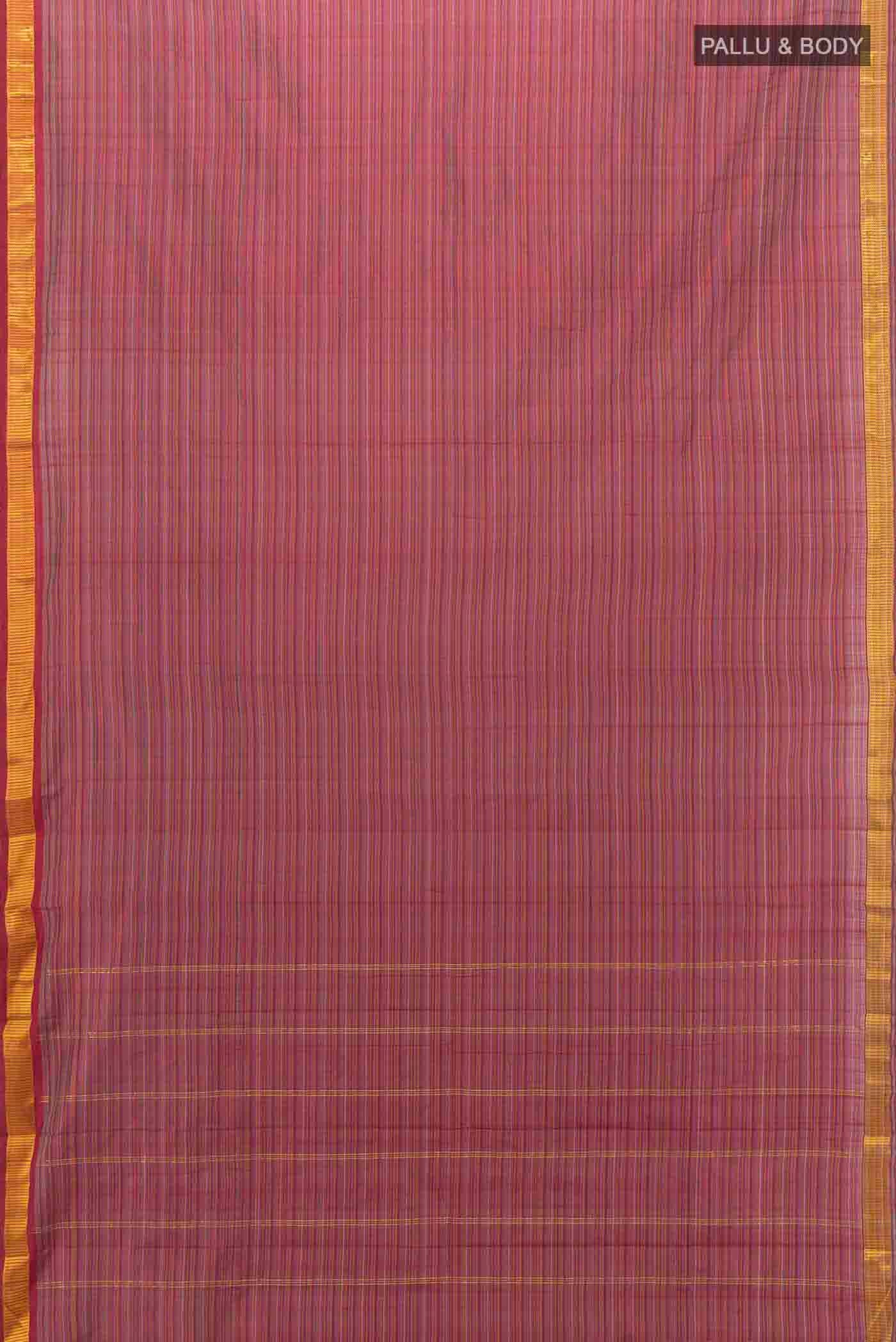 Maroon Kanjivaram Silk Saree - Image 5