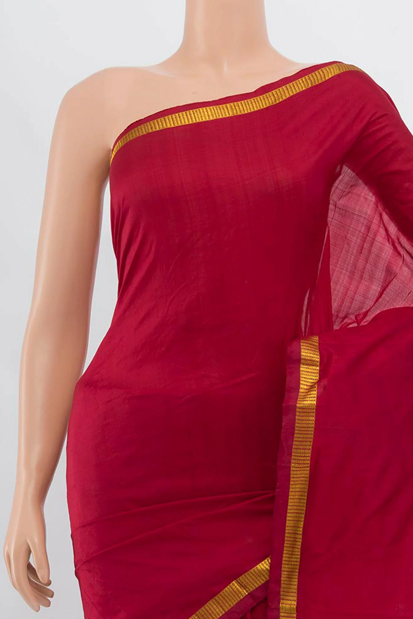 Maroon Kanchipuram Silk Saree - Image 2