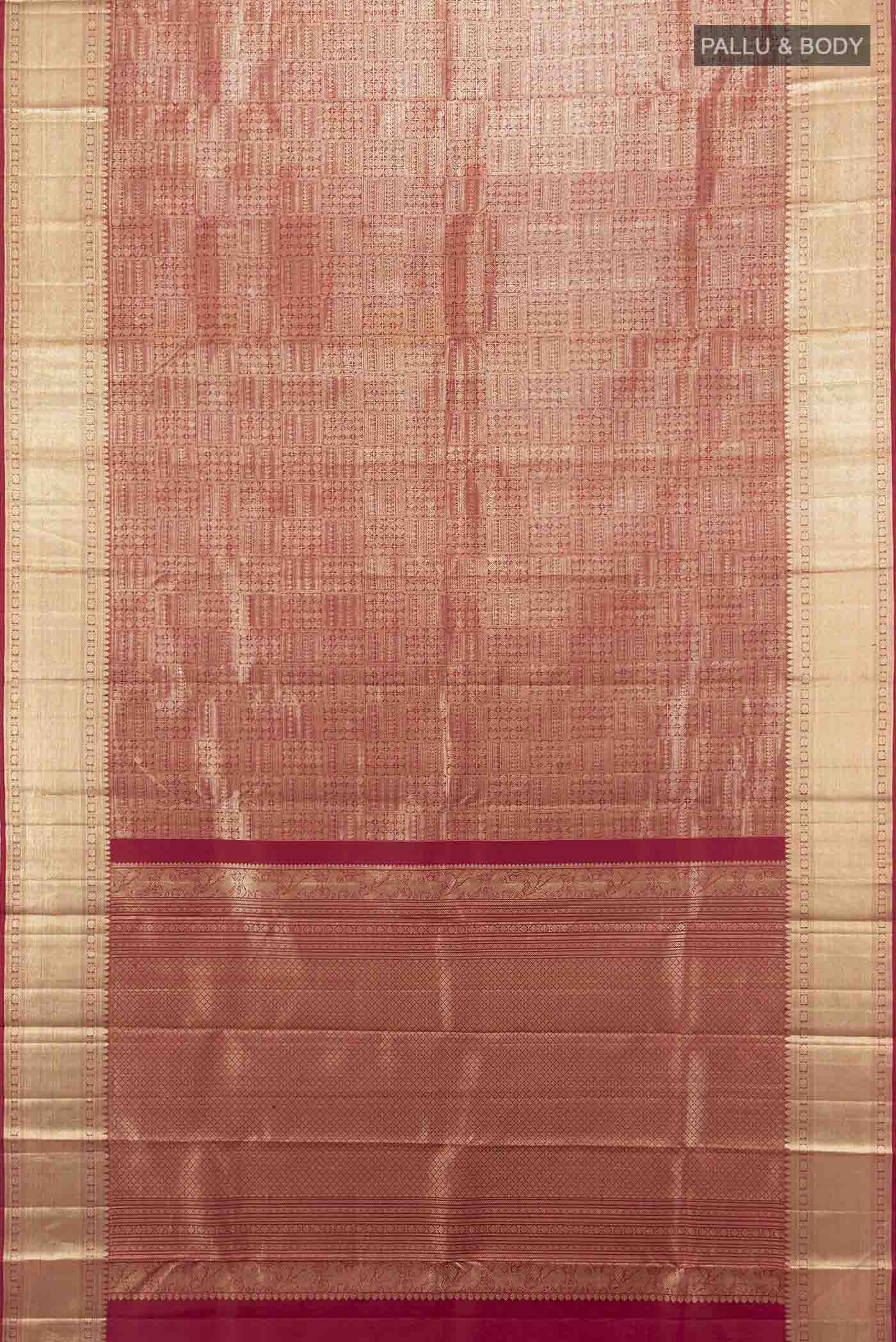 Maroon Kanchipuram Silk Saree - Image 5