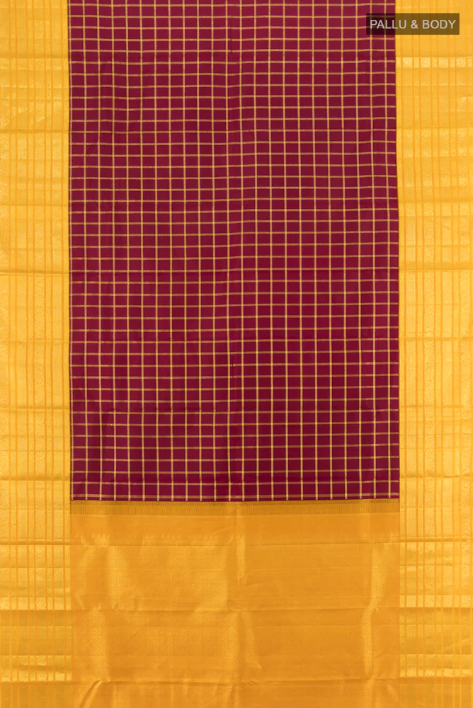 Maroon Kanchipuram Silk Saree - Image 5