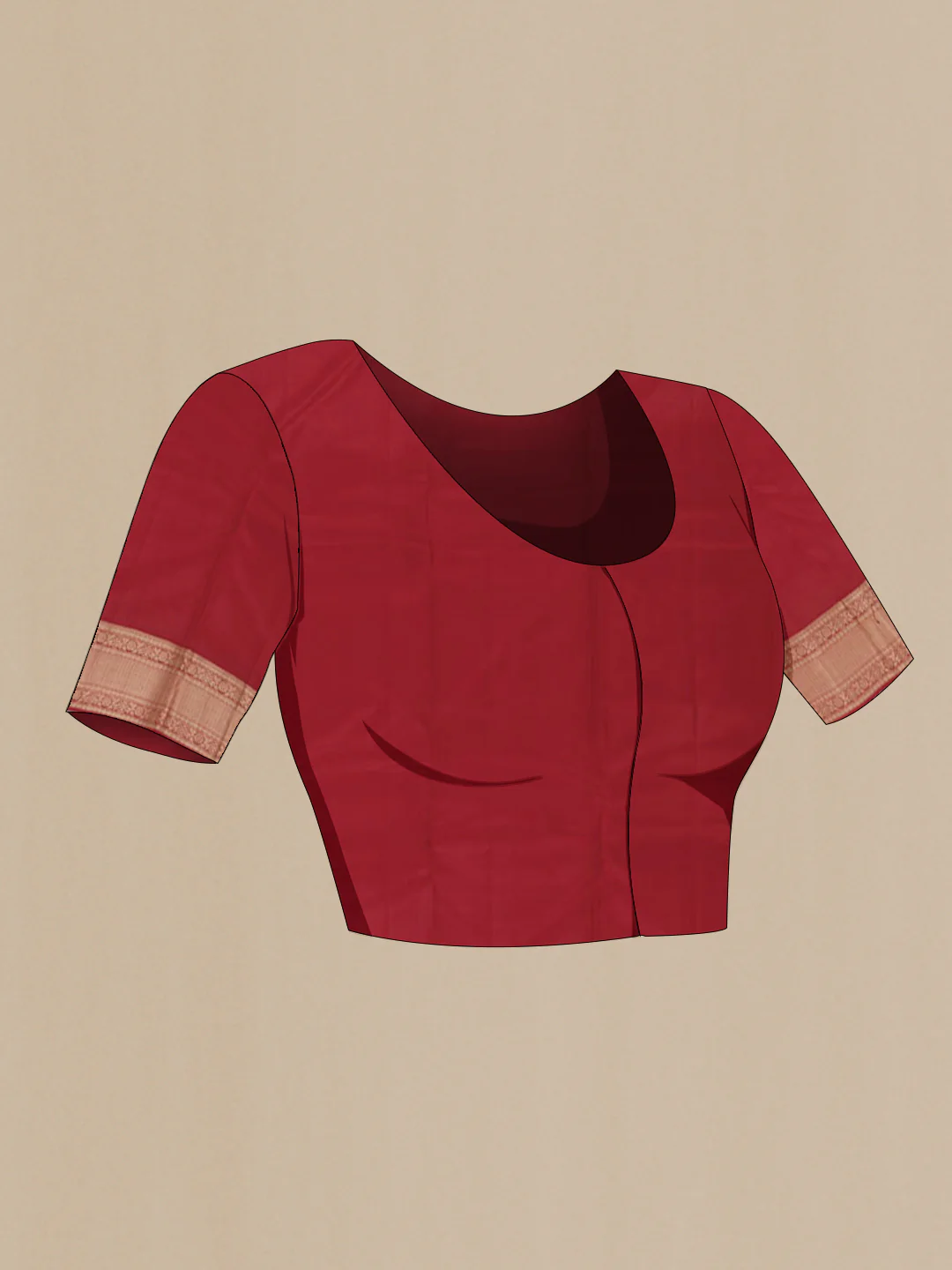 Maroon Kanchipuram Silk Saree - Image 2