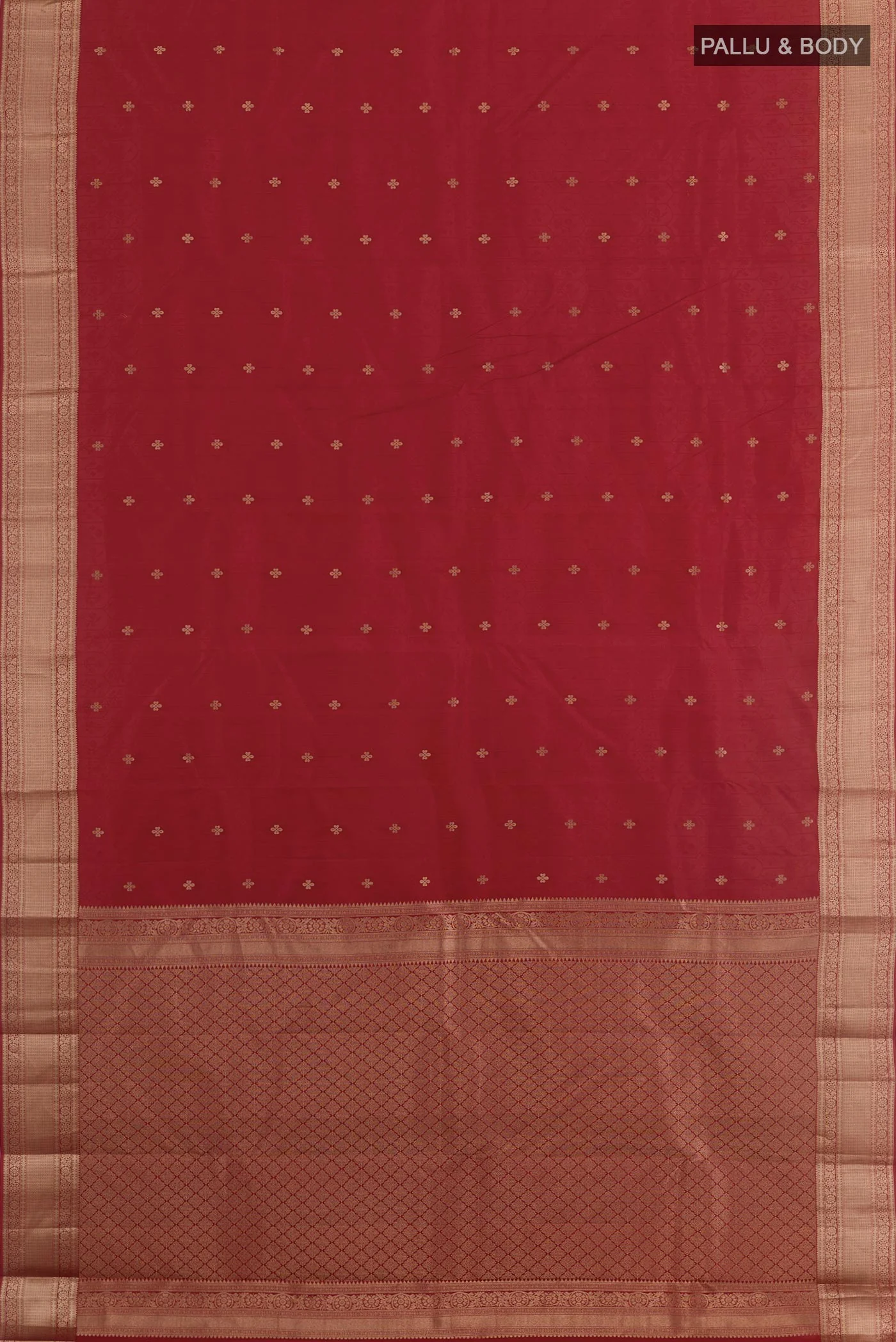 Maroon Kanchipuram Silk Saree - Image 3
