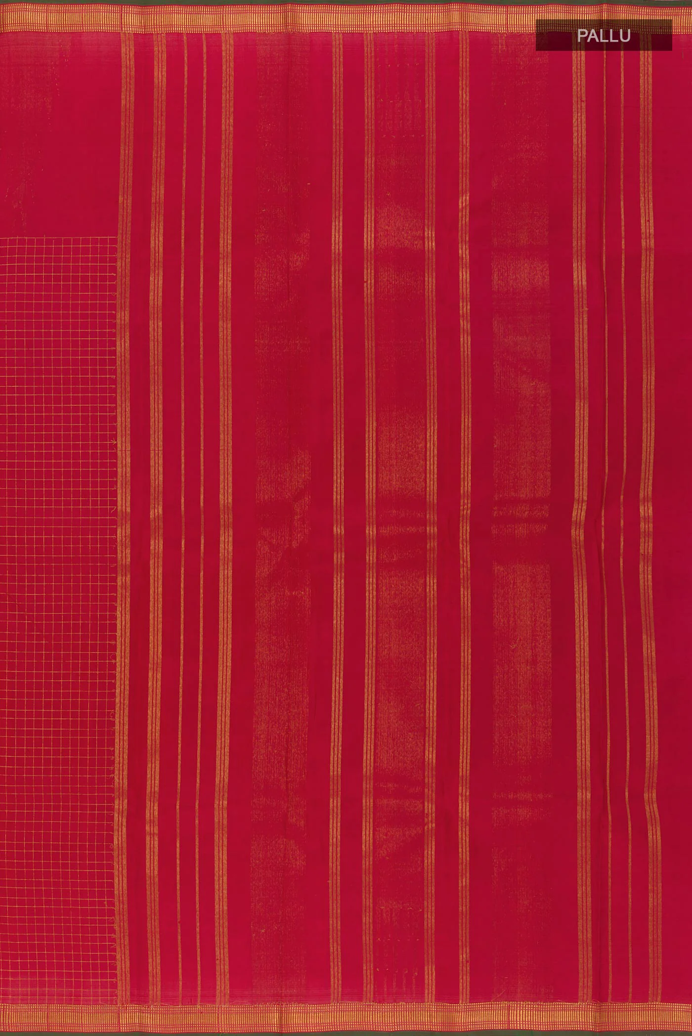 Pure Silk Pure Zari Maroon Kanchipuram Saree - Image 6