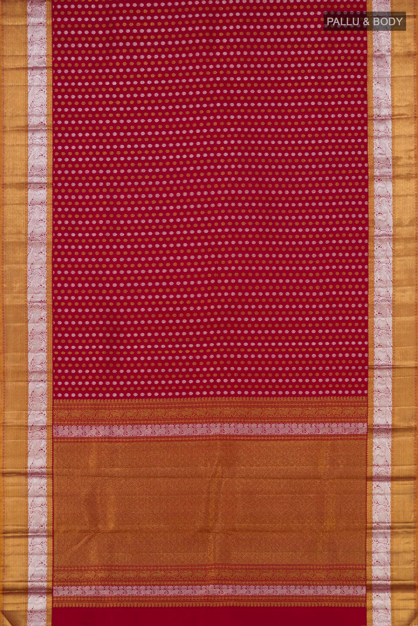 Maroon Kanchipuram Silk Saree - Image 5