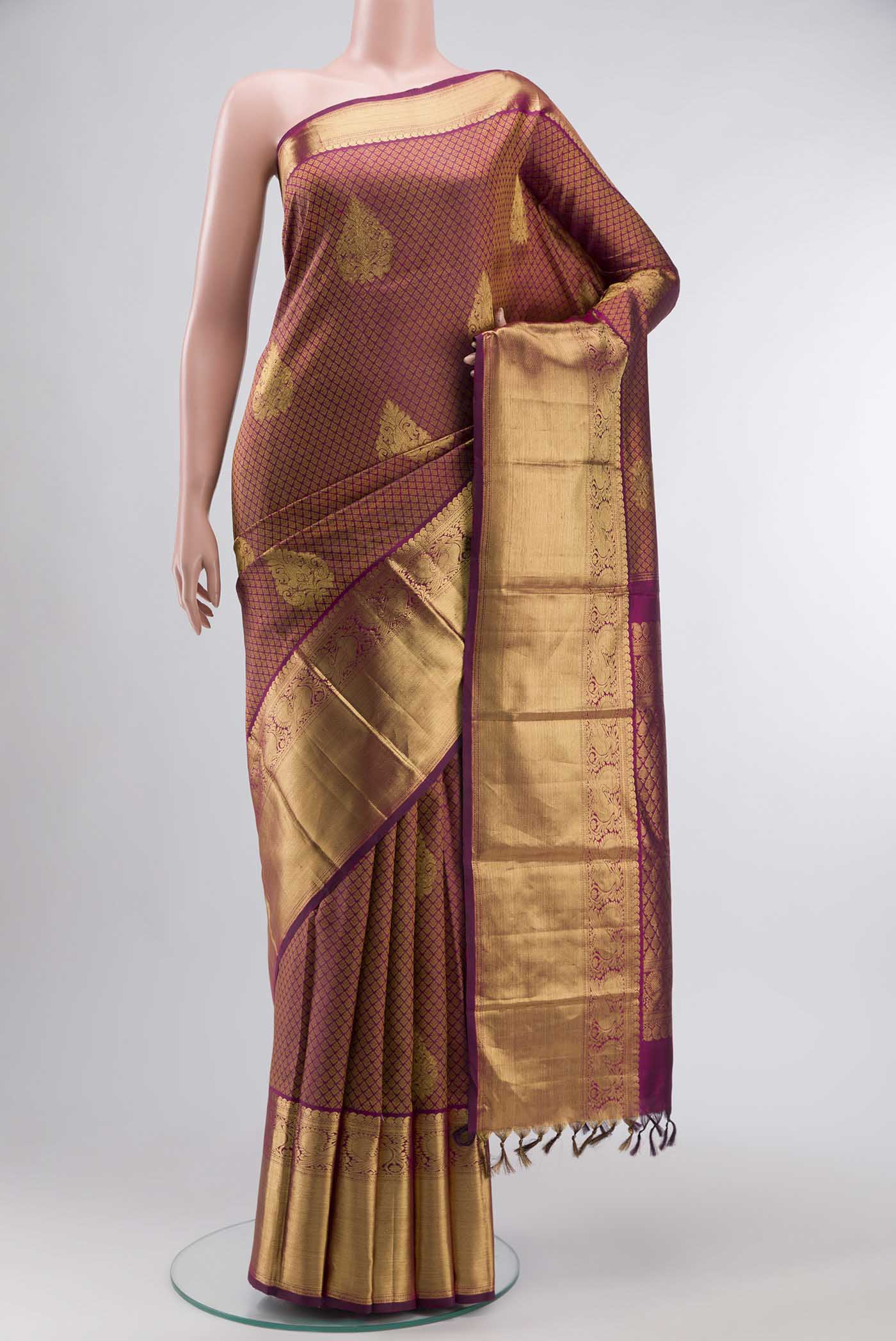 Magenta Kanjivaram Silk Saree