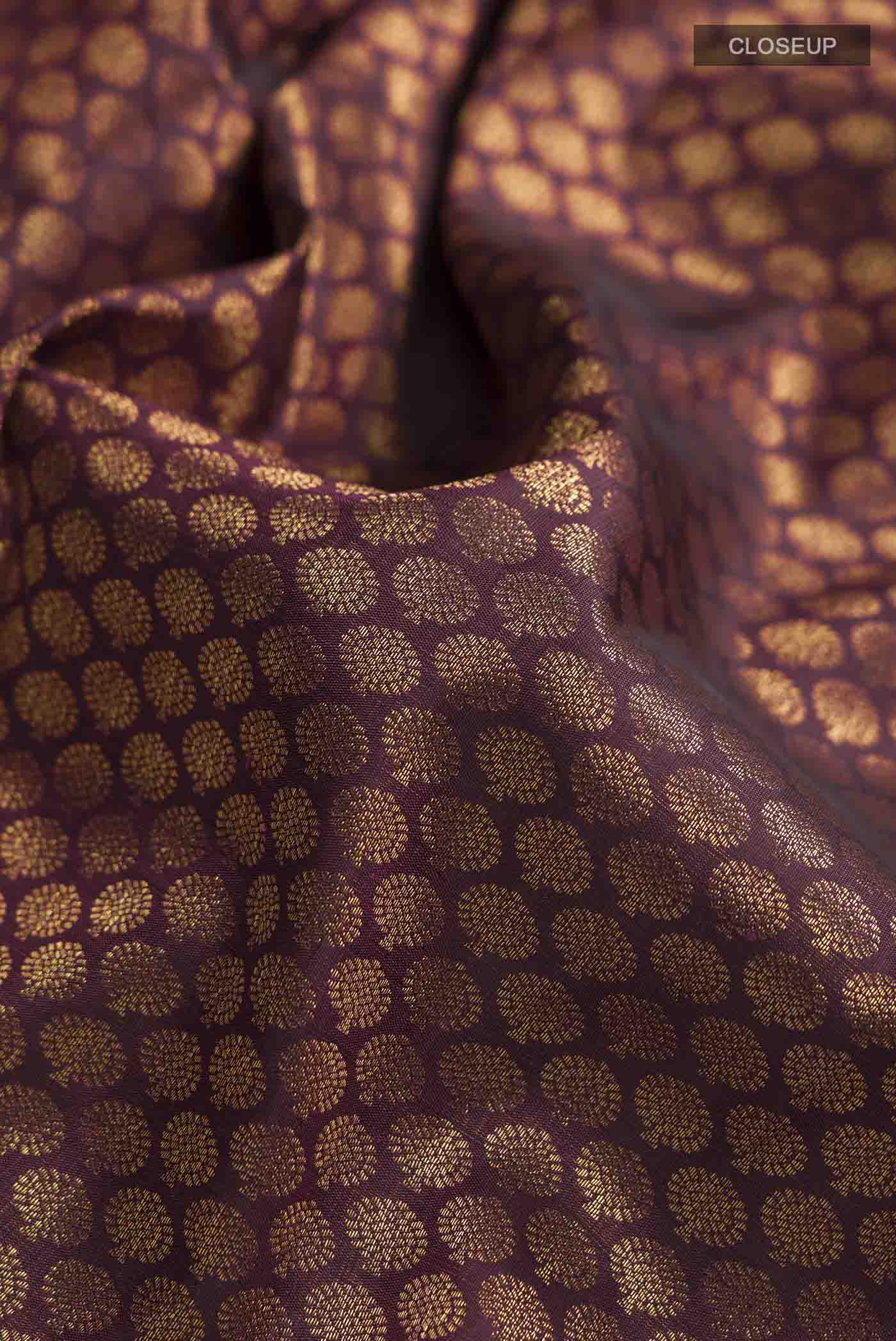 Coffee Brown Kanchipuram Silk Saree - Image 2