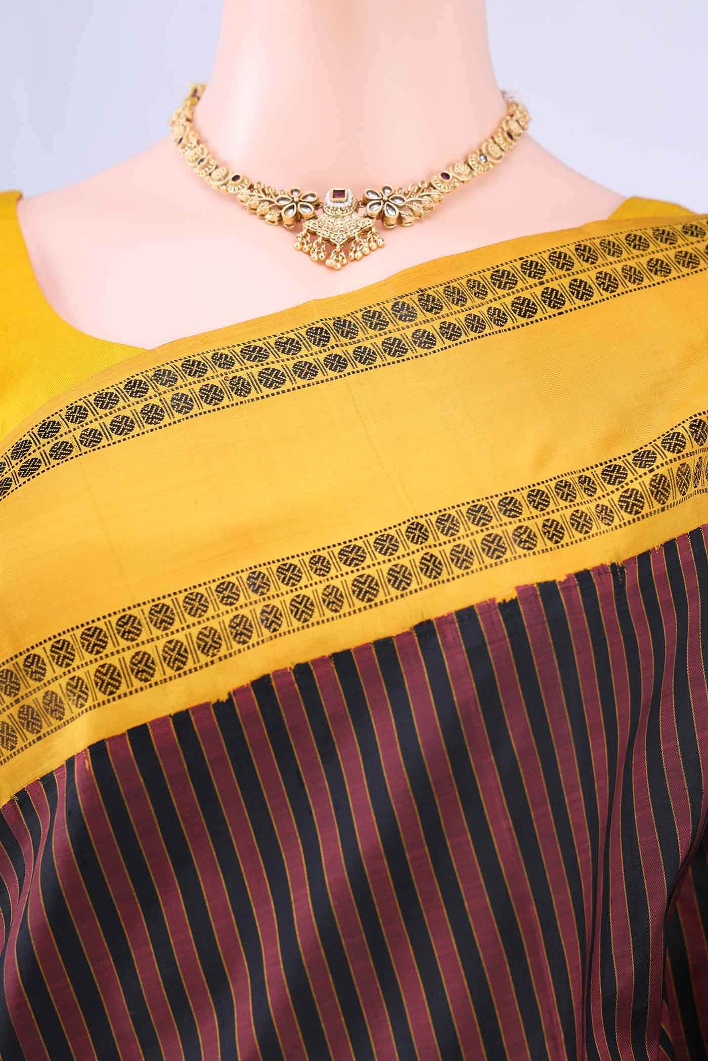 Maroon Kanchipuram Silk Saree - Image 3
