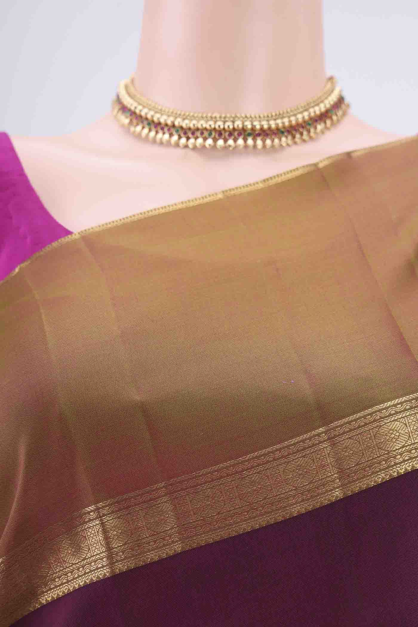 Maroon Kanchipuram Silk Saree - Image 2