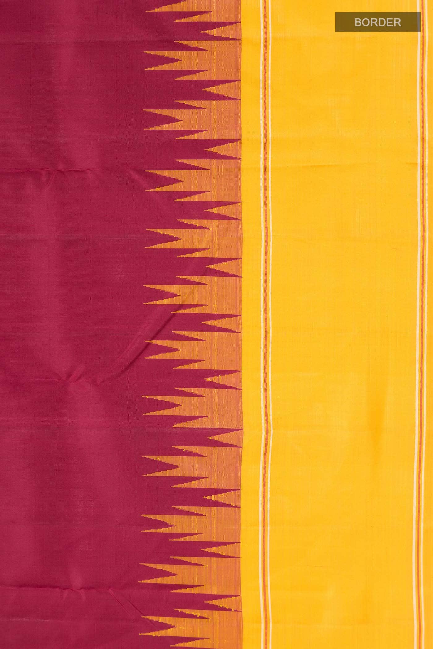 Maroon Kanjivaram Silk Saree - Image 5