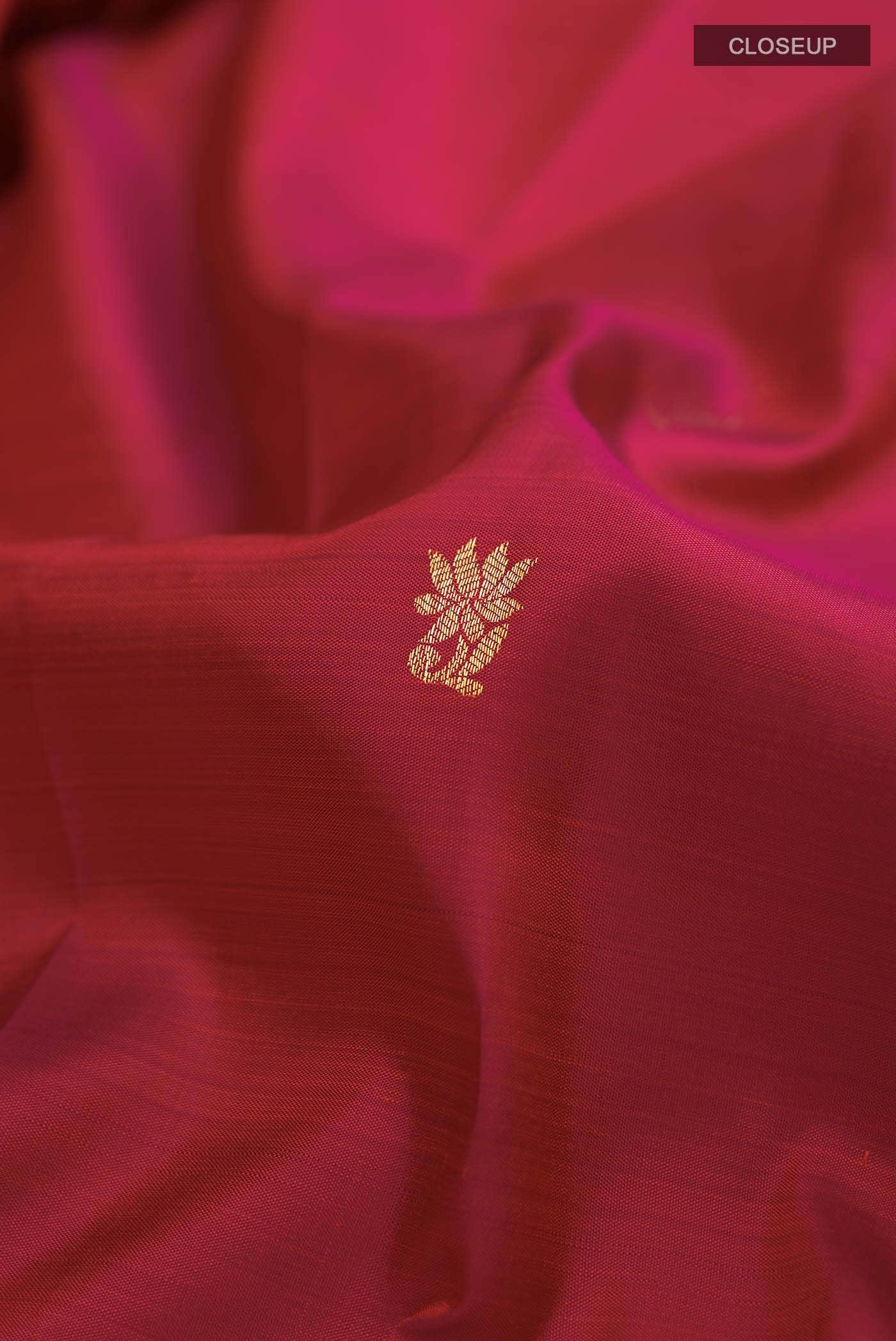 Maroon Kanchipuram Silk Saree - Image 3