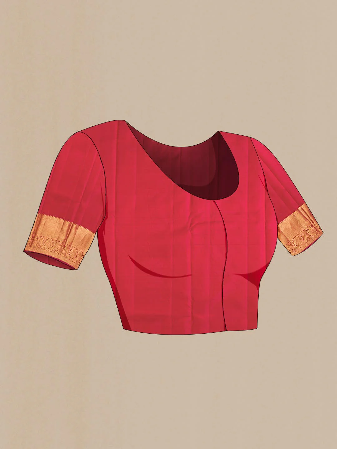 Maroon Kanchipuram Silk Saree - Image 6