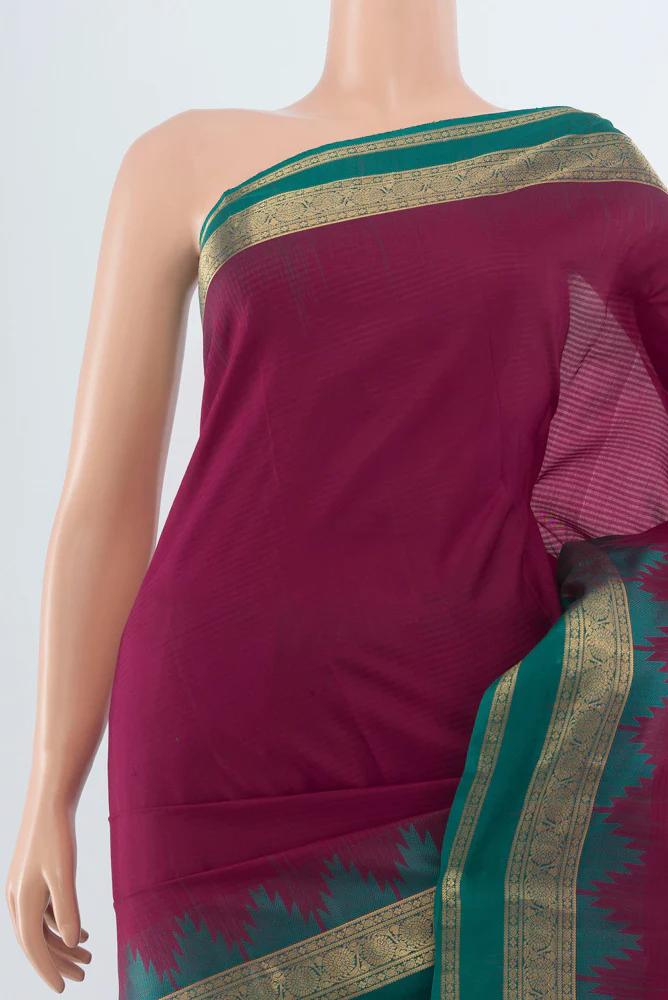 Maroon Kanchipuram Silk Saree - Image 2