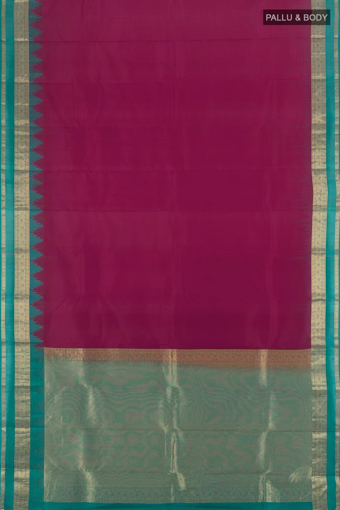 Maroon Kanchipuram Silk Saree - Image 5