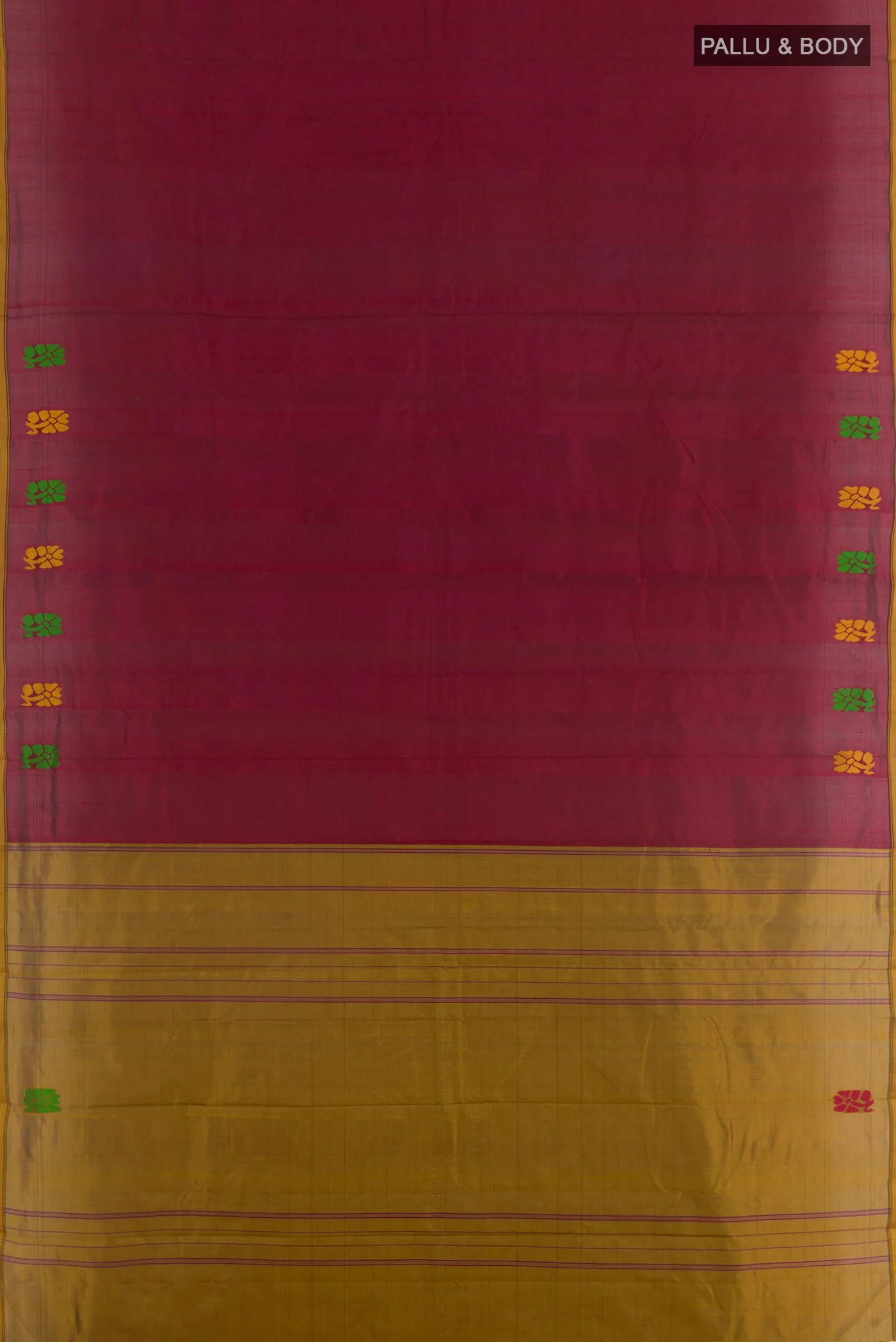 Maroon Kanchipuram Silk Saree - Image 3