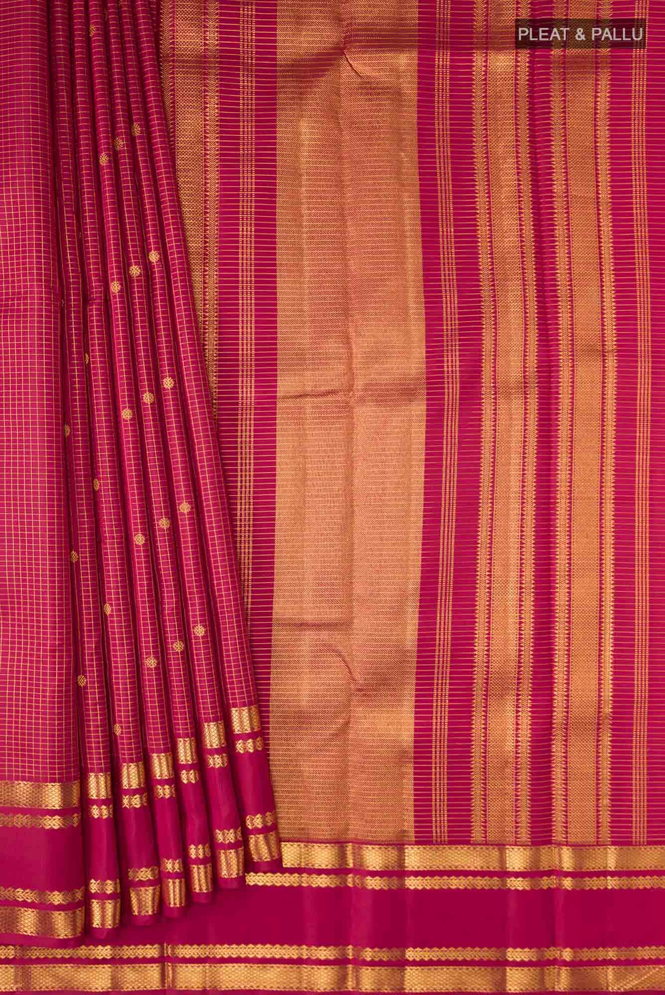 Maroon Kanjivaram Silk Saree - Image 2