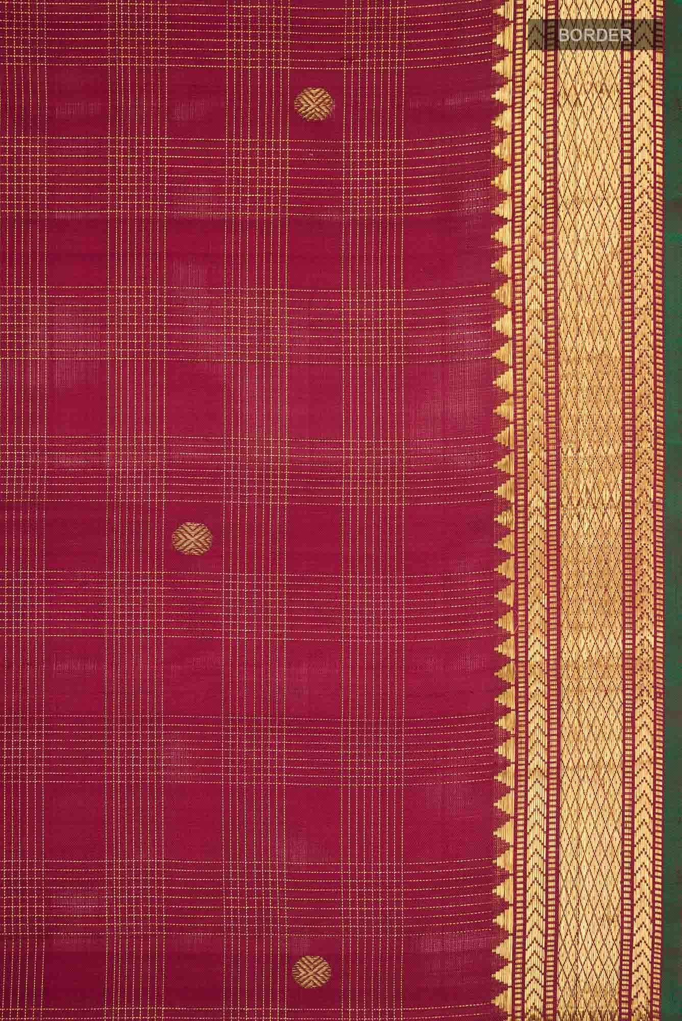Maroon Kanchipuram Silk Saree - Image 5