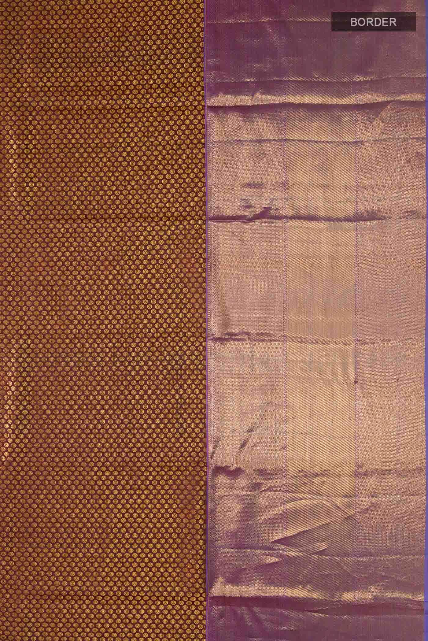 Maroon Kanchipuram Silk Saree - Image 5