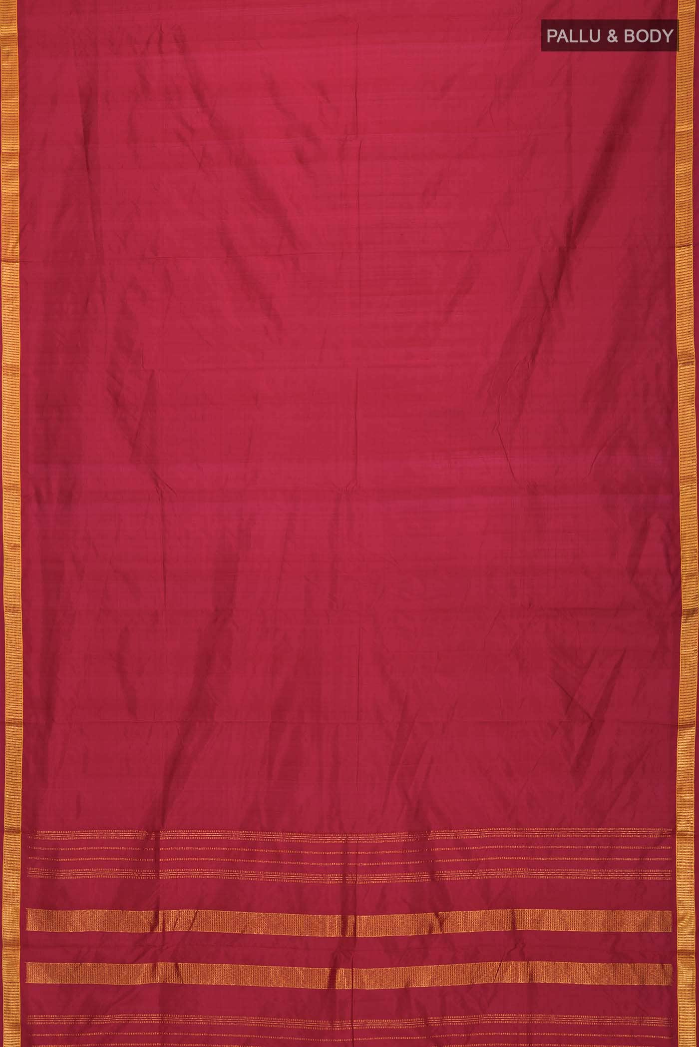 Maroon Kanchipuram Silk Saree - Image 4