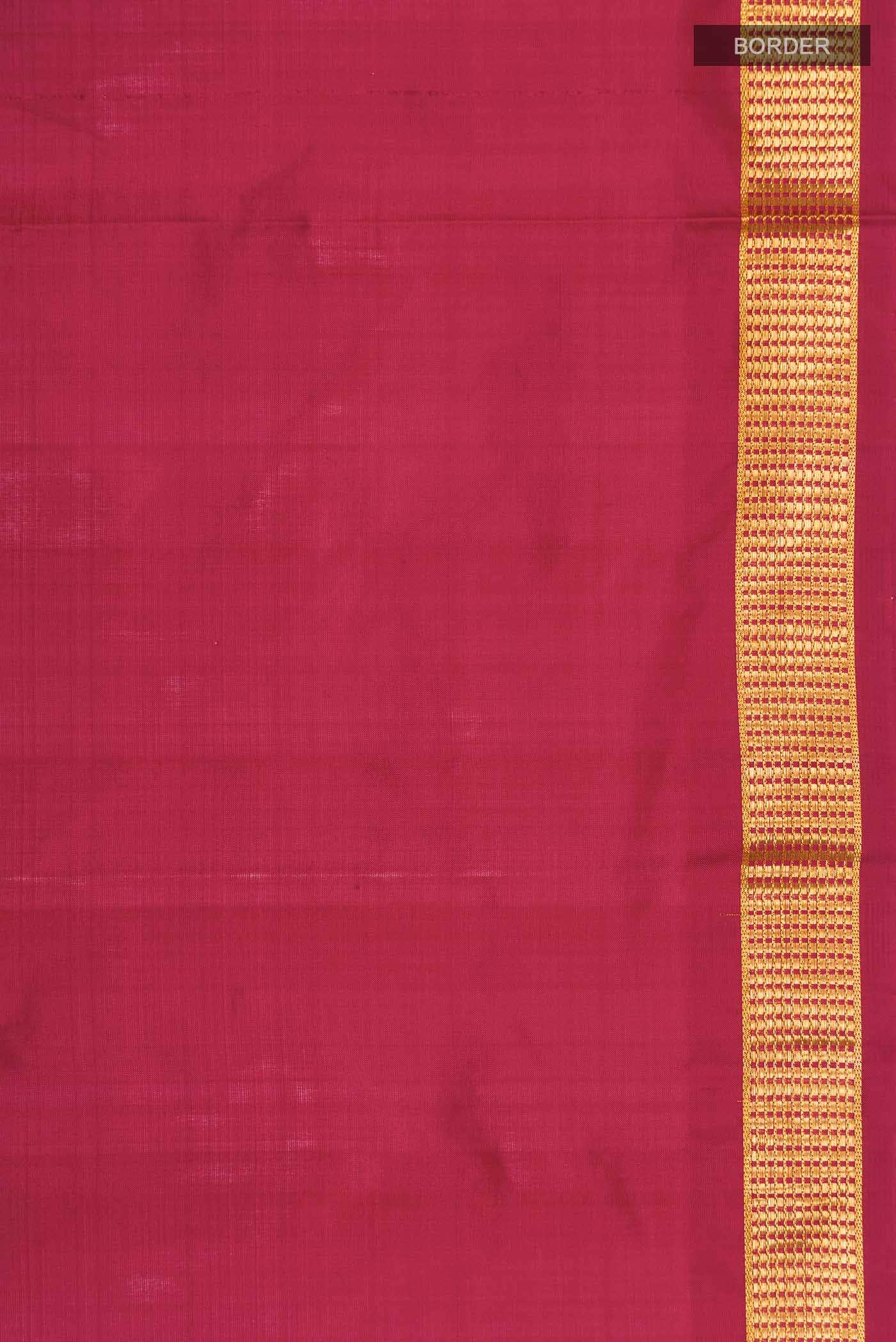 Maroon Kanchipuram Silk Saree - Image 5