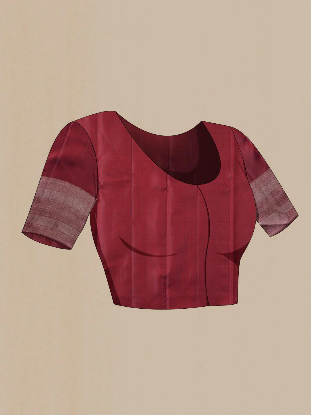 Maroon Kanchipuram Silk Saree - Image 7