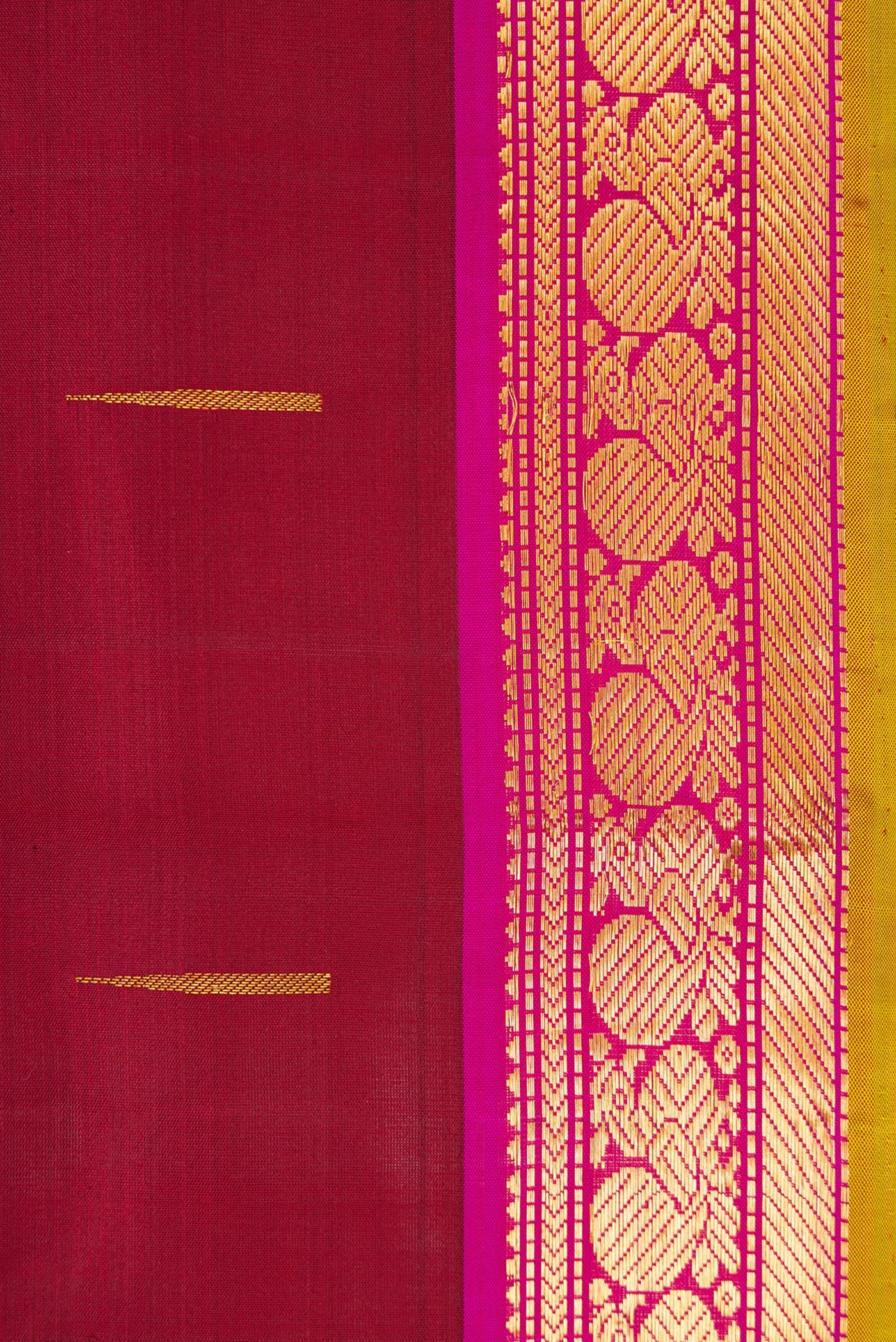 Maroon Kanchipuram Silk Saree - Image 3