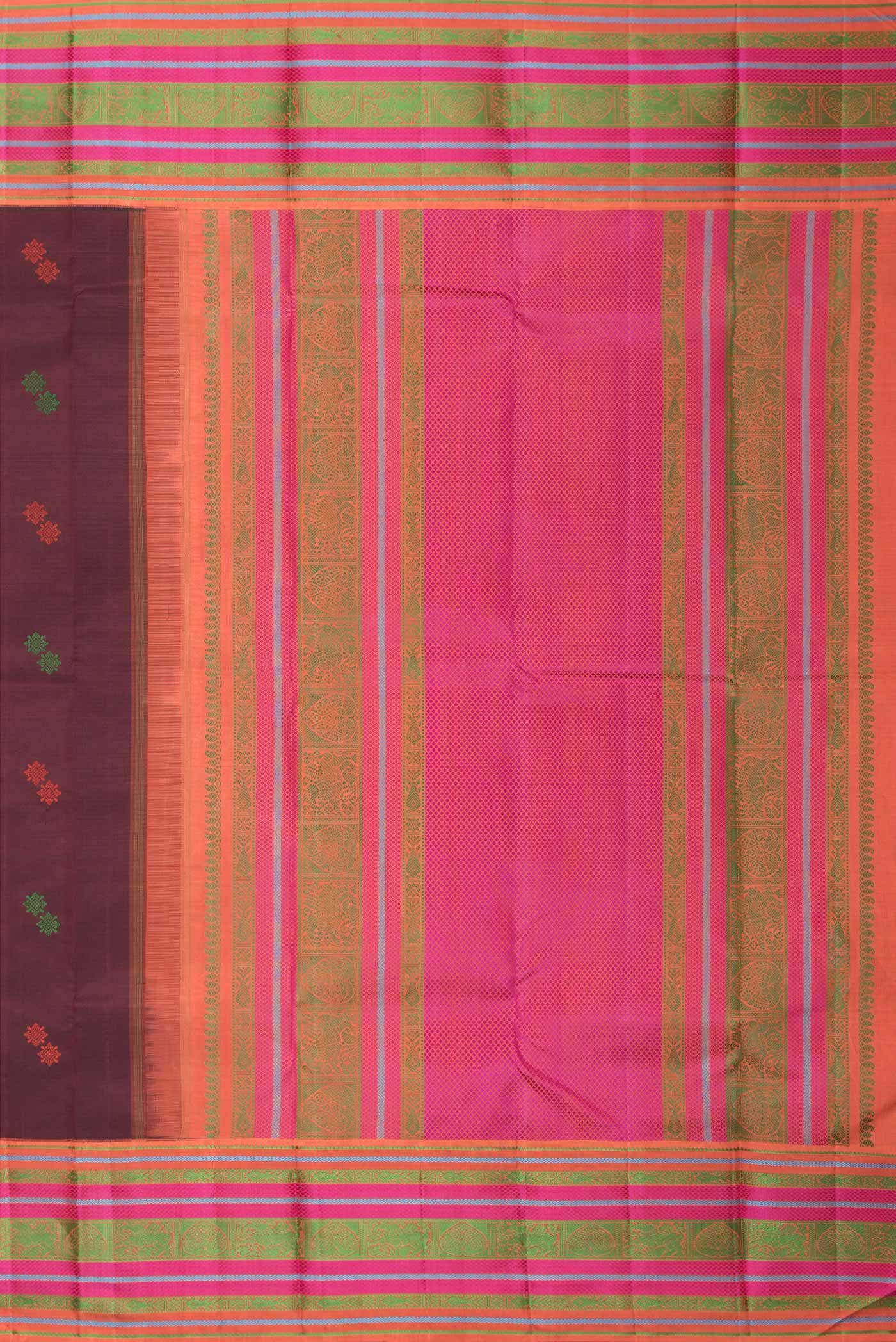 Maroon Kanchipuram Silk Saree - Image 5