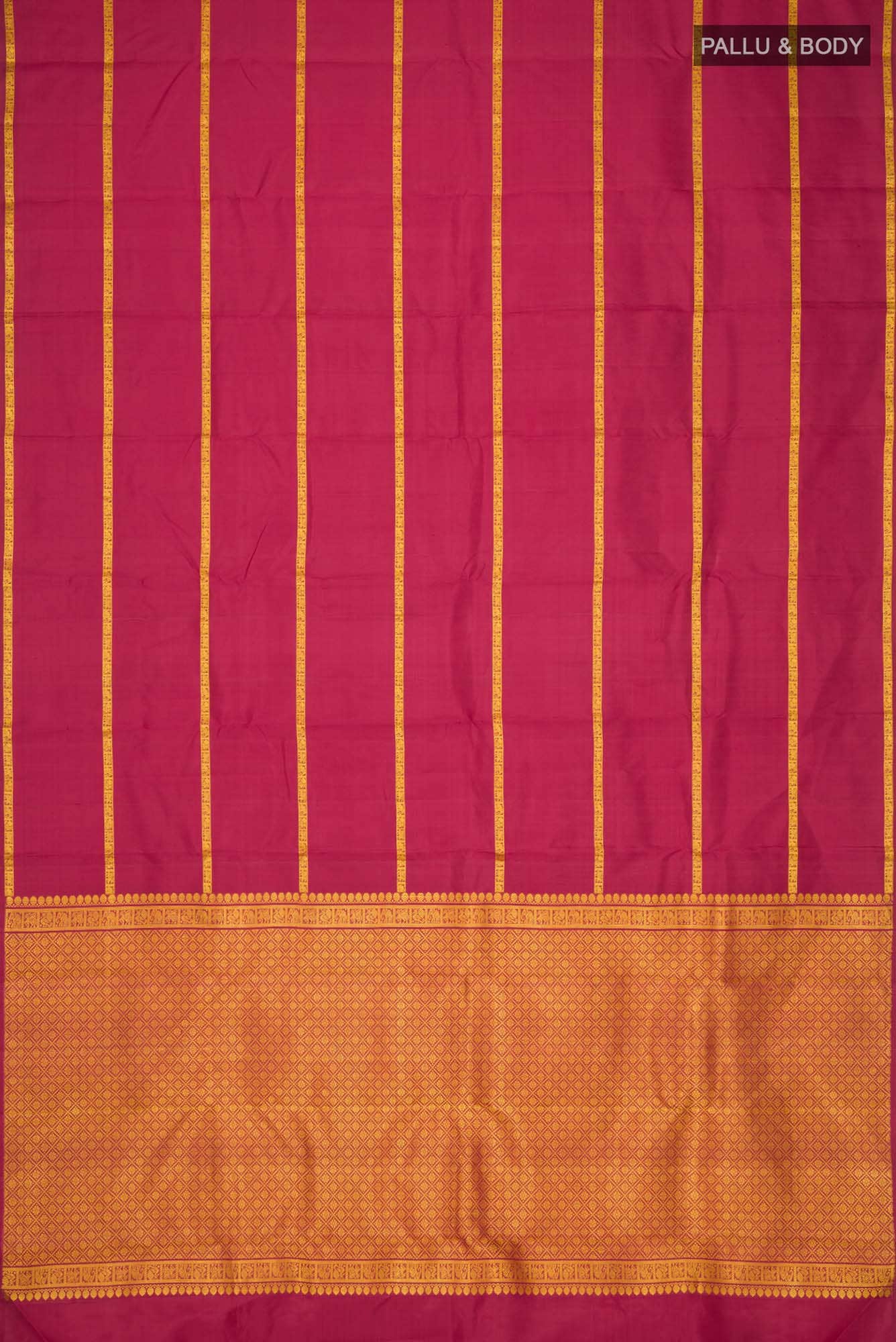 Maroon Kanchipuram Silk Saree - Image 4