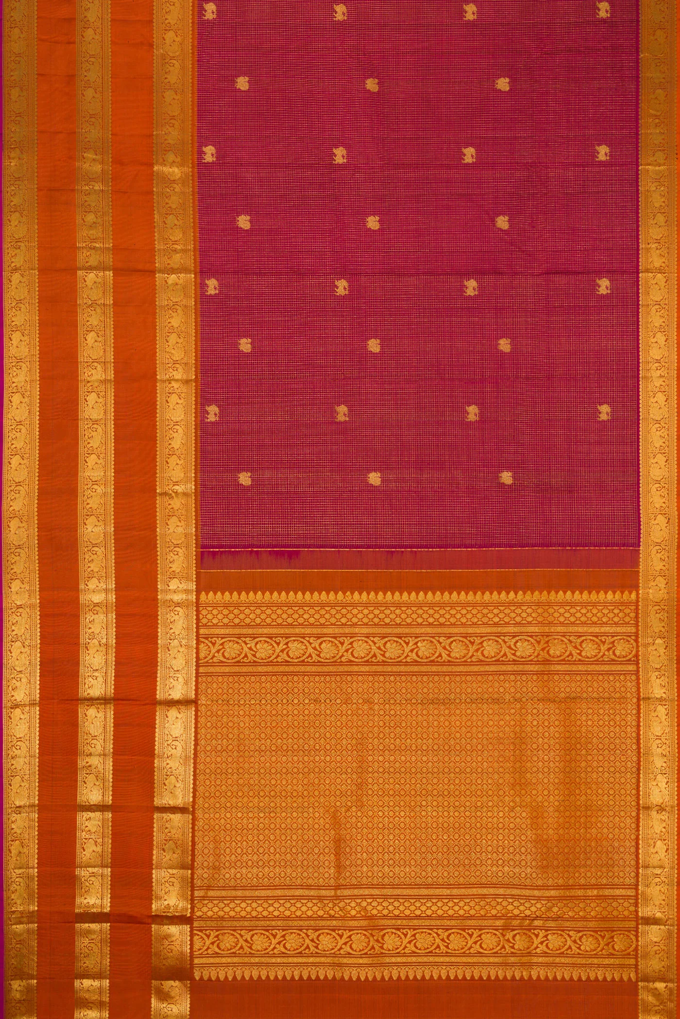 Maroon Kanjivaram Silk Saree - Image 6