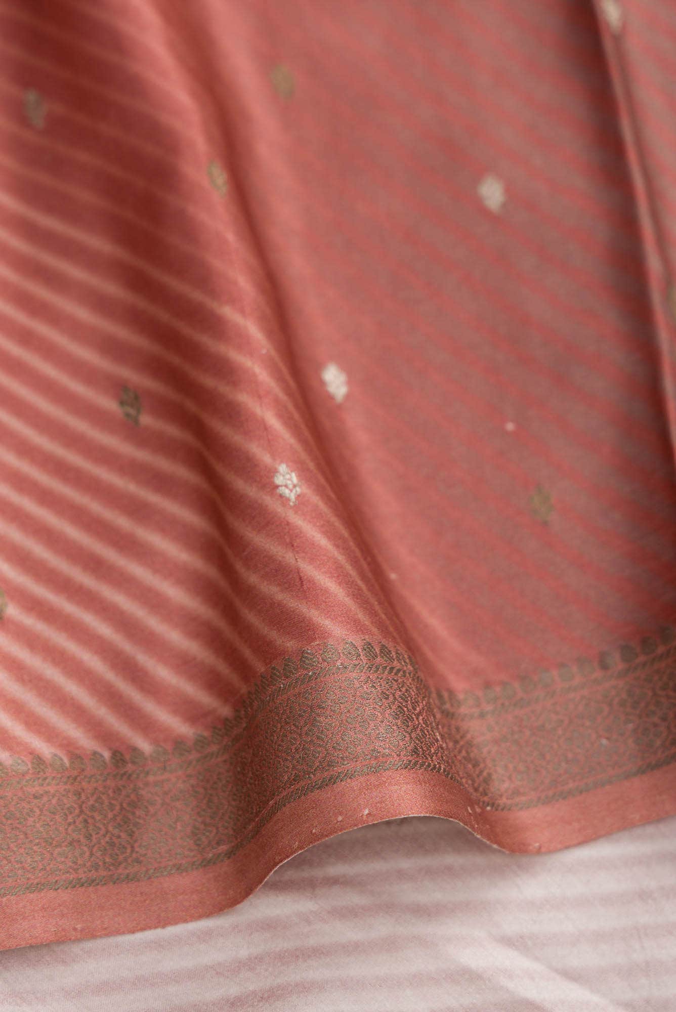 Multi Color Mysore Crepe Saree - Image 7