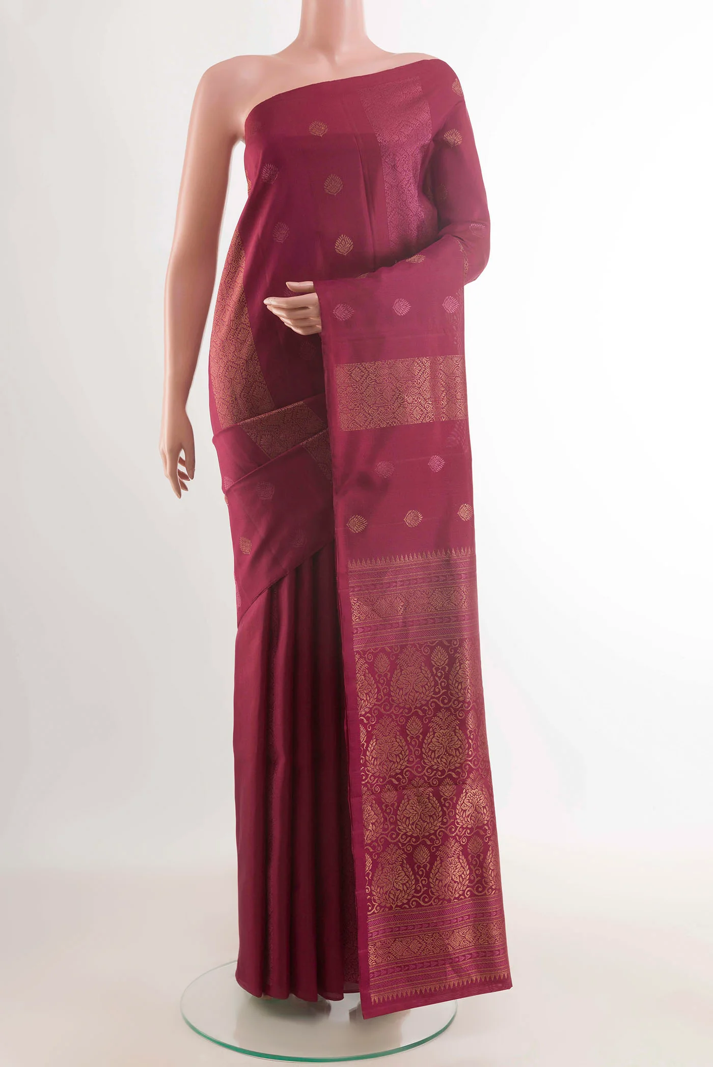 Maroon Soft Silk Saree