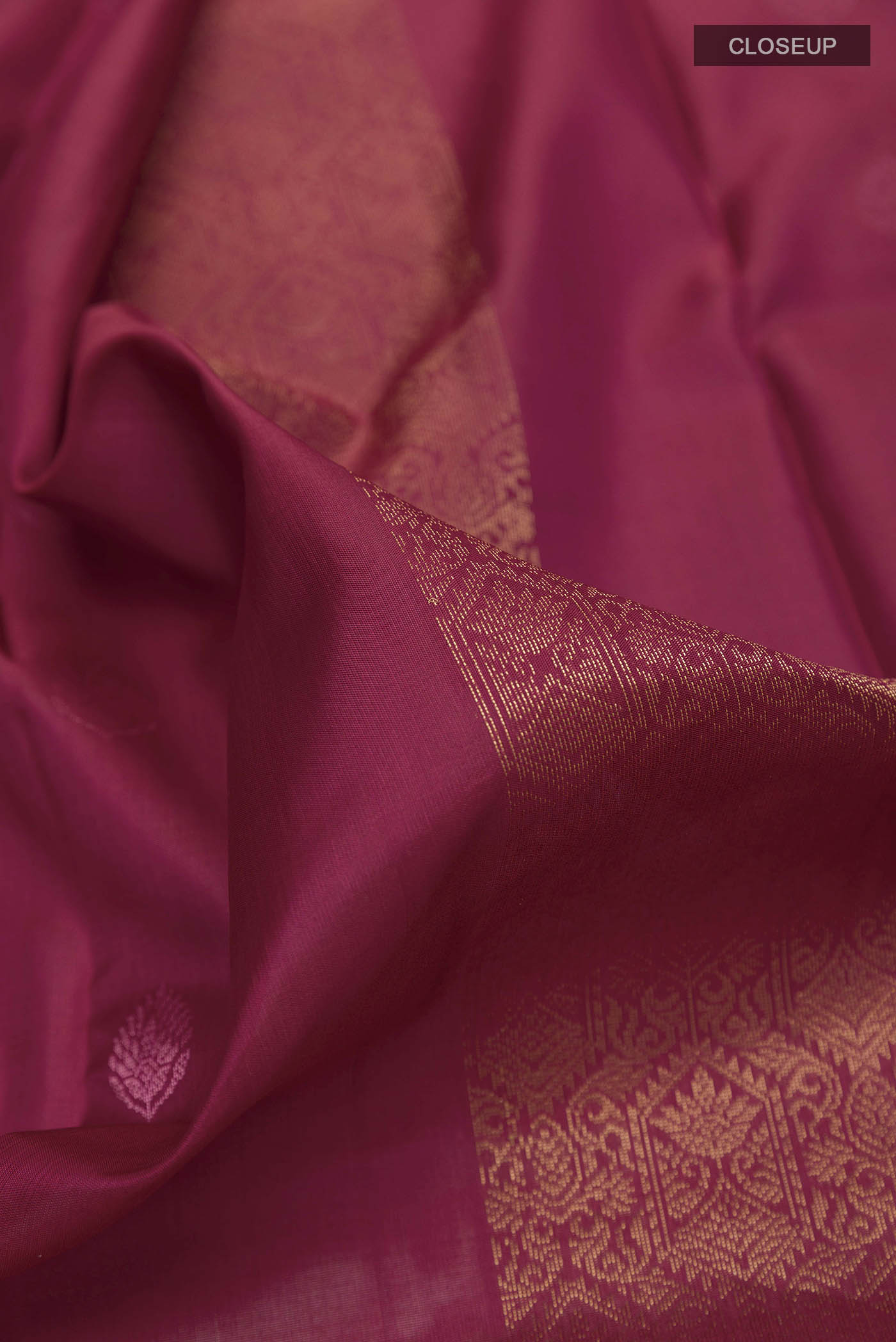 Maroon Soft Silk Saree - Image 2