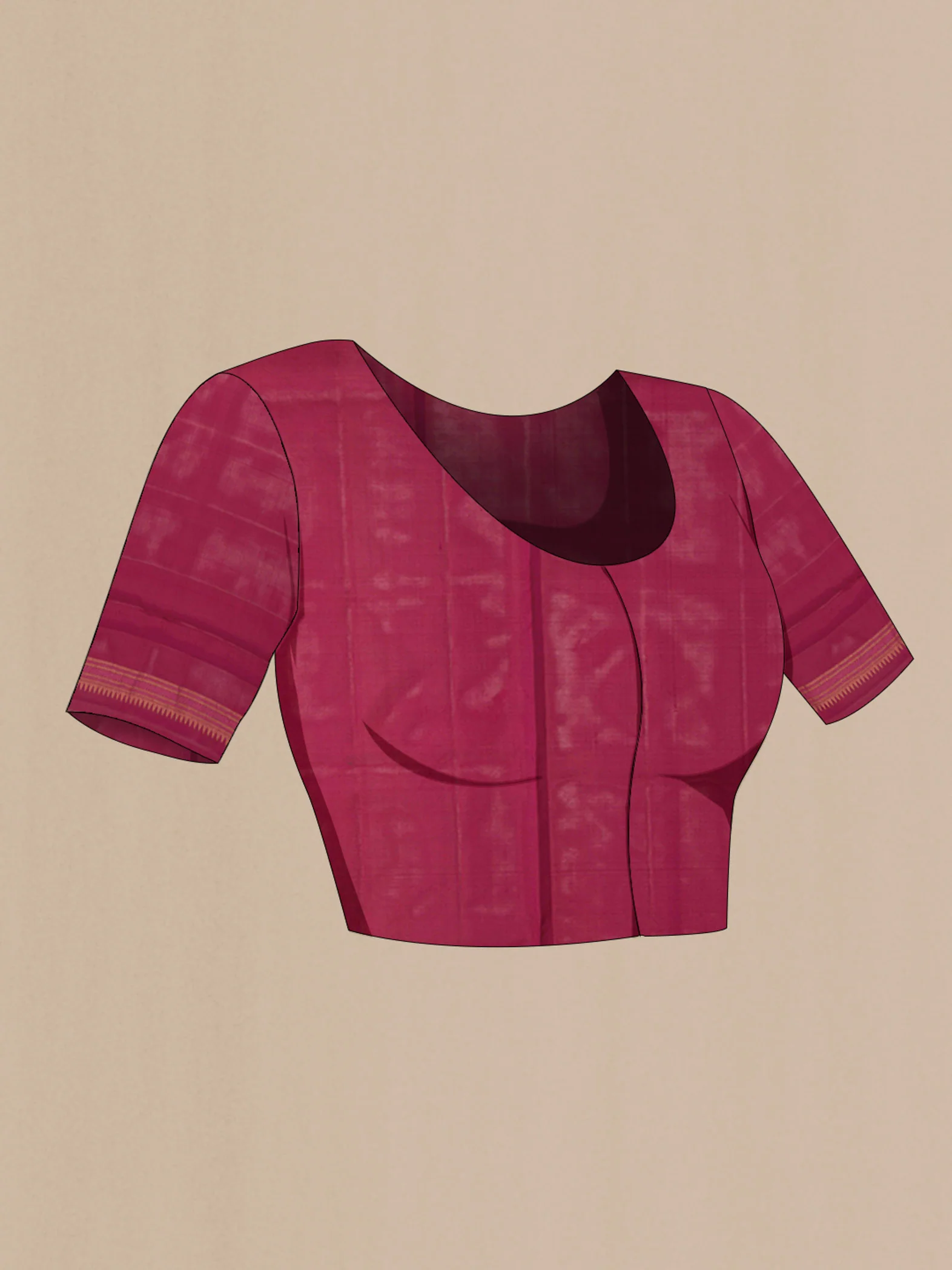Maroon Soft Silk Saree - Image 4