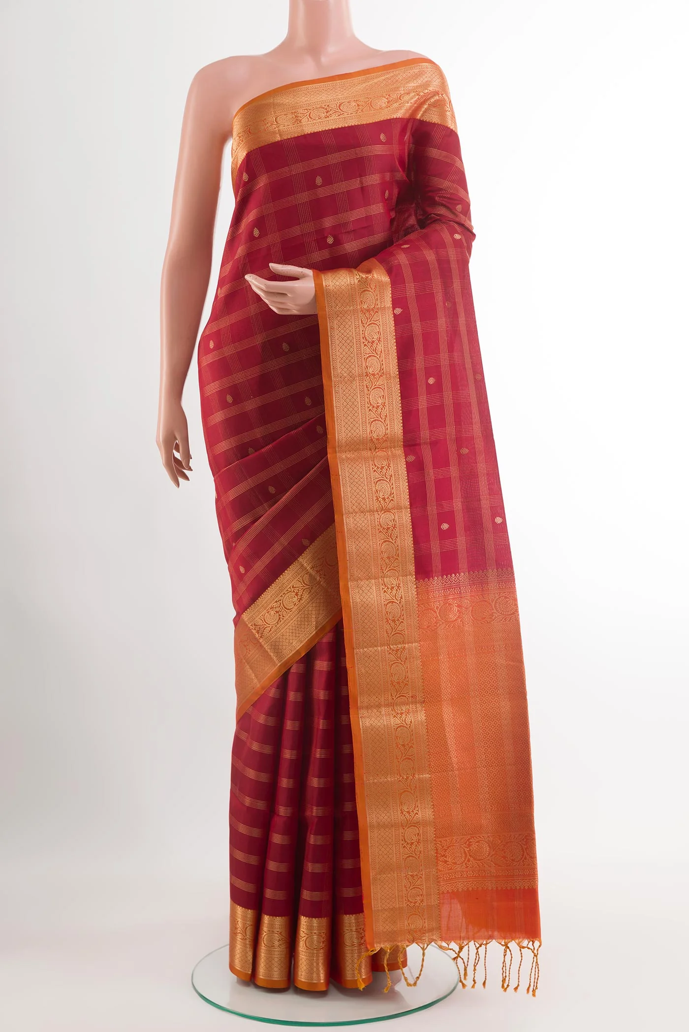 Maroon Soft Silk Saree