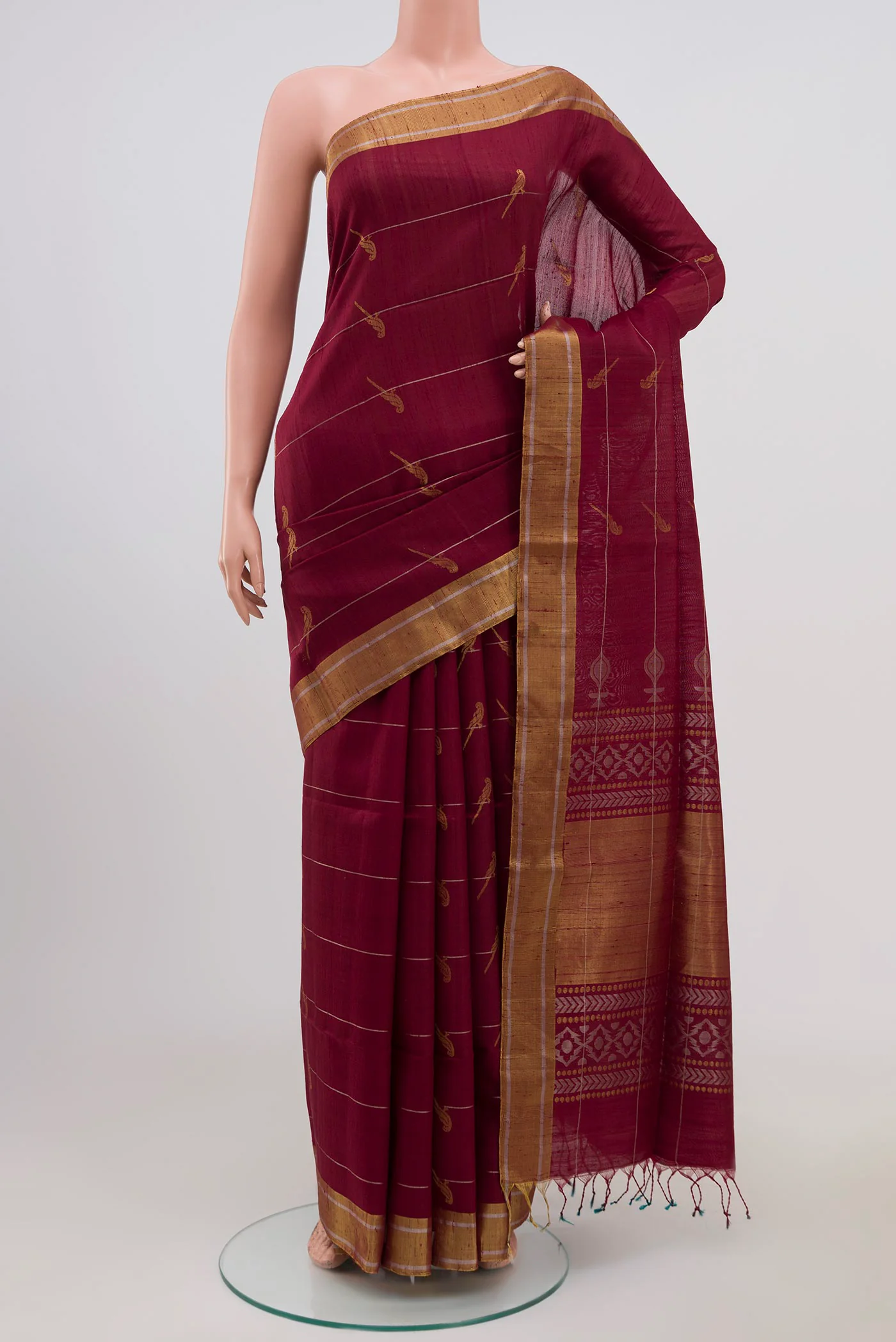 Maroon Soft Silk Saree