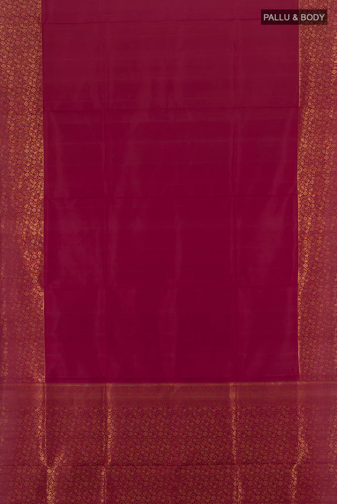 Maroon Soft Silk Saree - Image 5