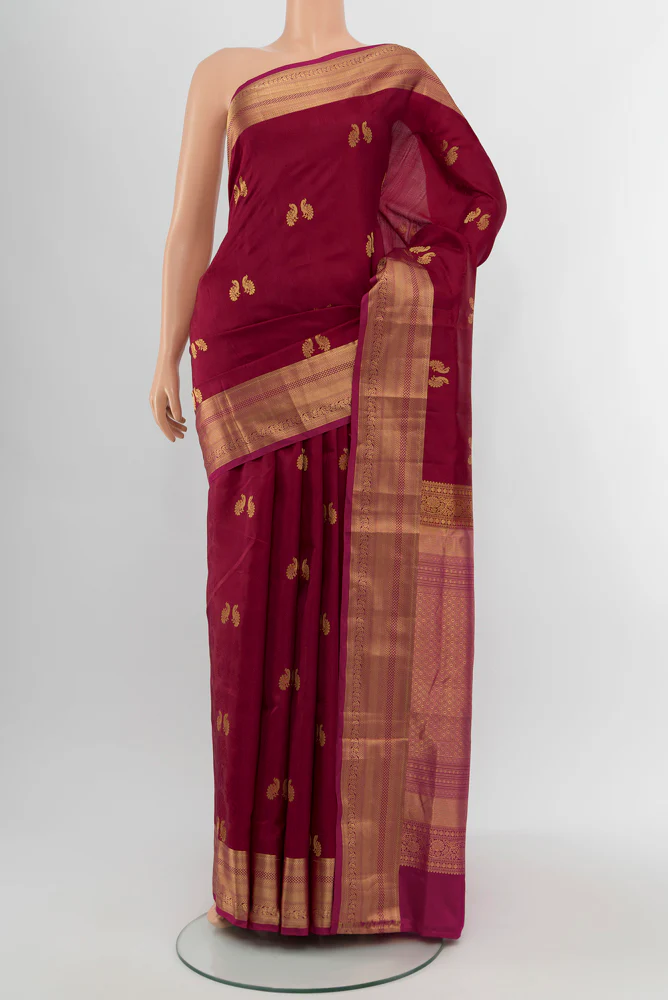 Maroon Soft Silk Saree