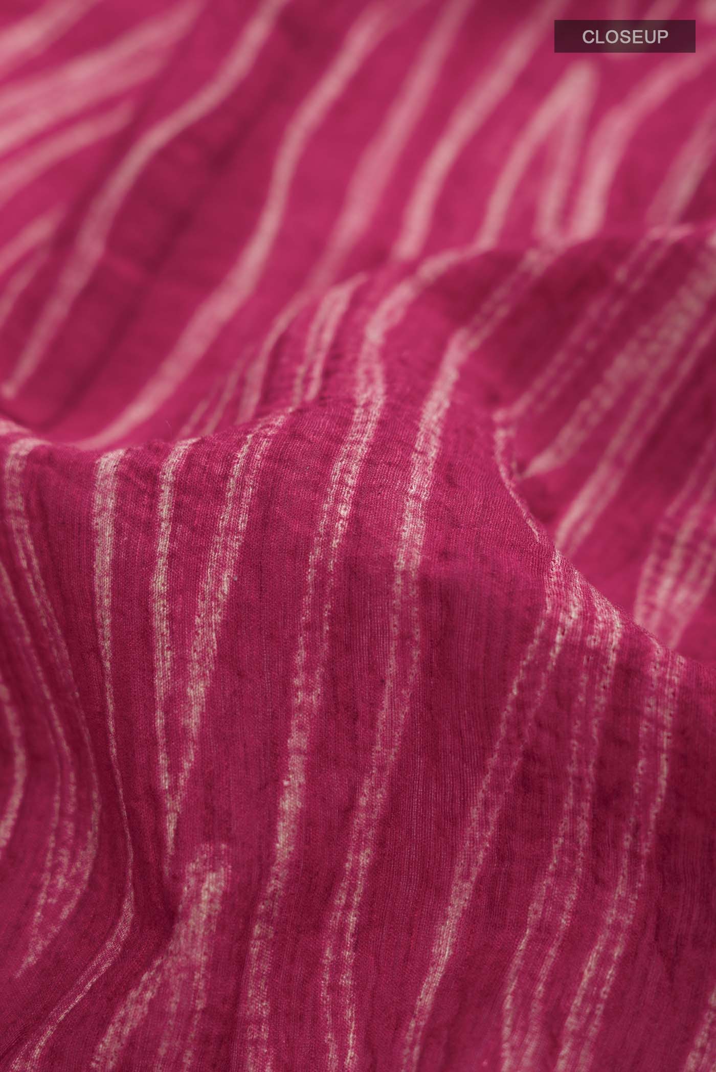 Maroon Tussar Silk Saree - Image 2