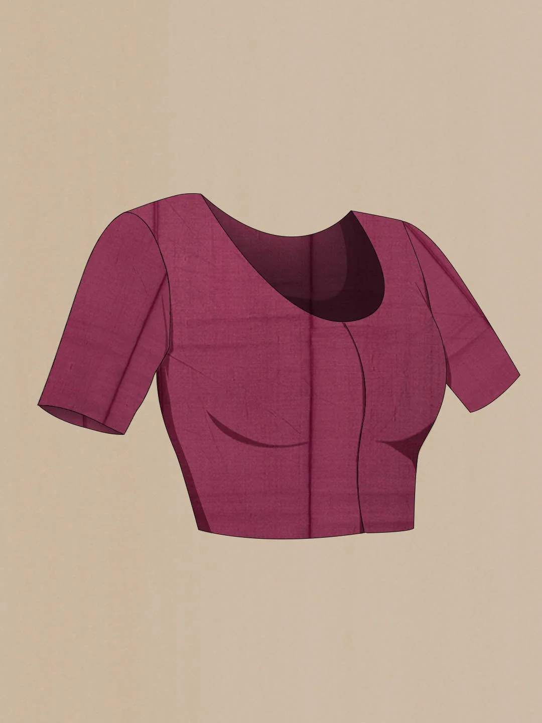 Maroon Tussar Silk Saree - Image 5
