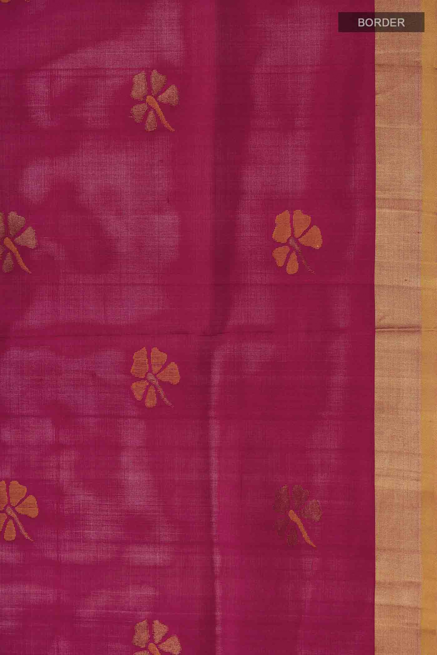 Maroon Uppada Silk Saree - Image 3
