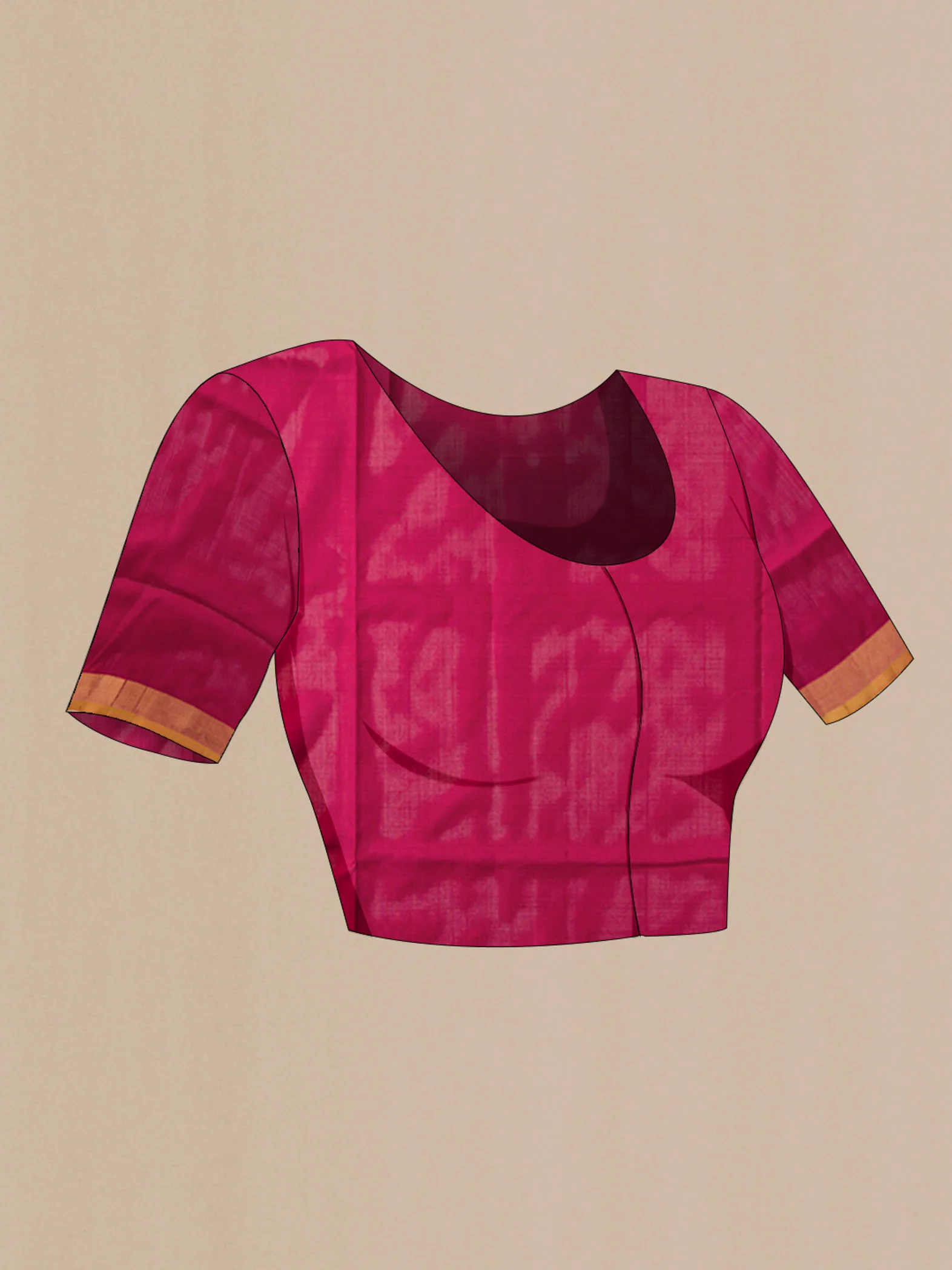 Maroon Uppada Silk Saree - Image 5
