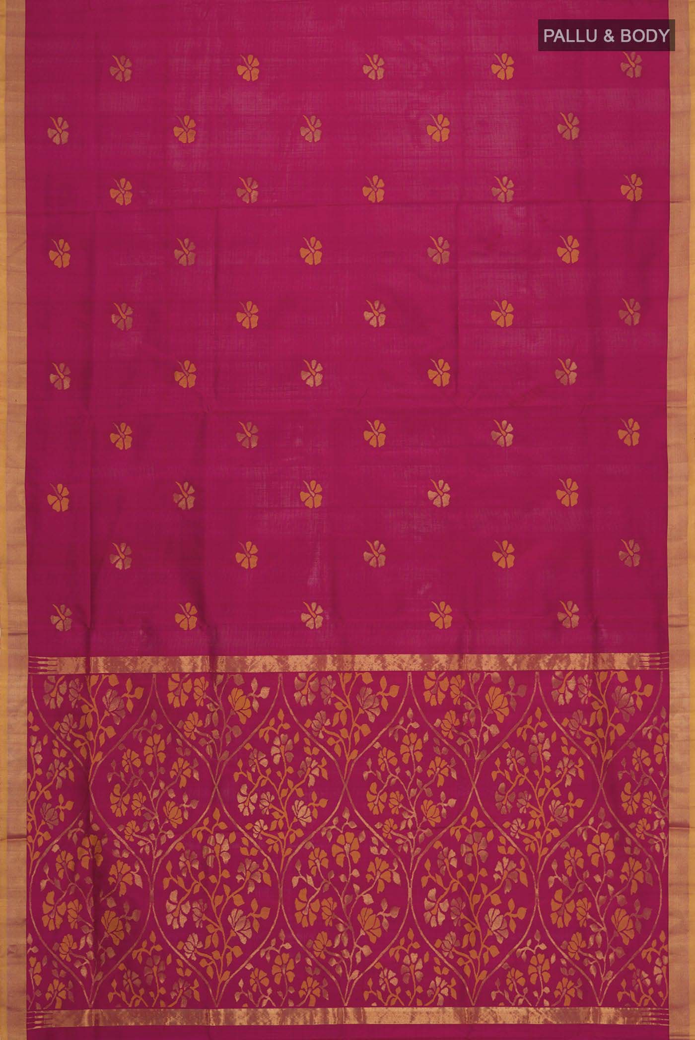 Maroon Uppada Silk Saree - Image 6