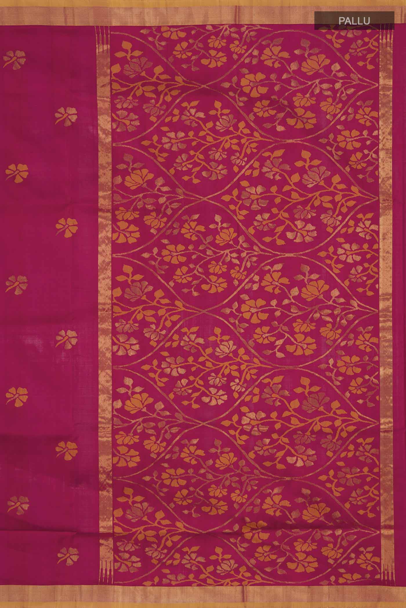 Maroon Uppada Silk Saree - Image 7