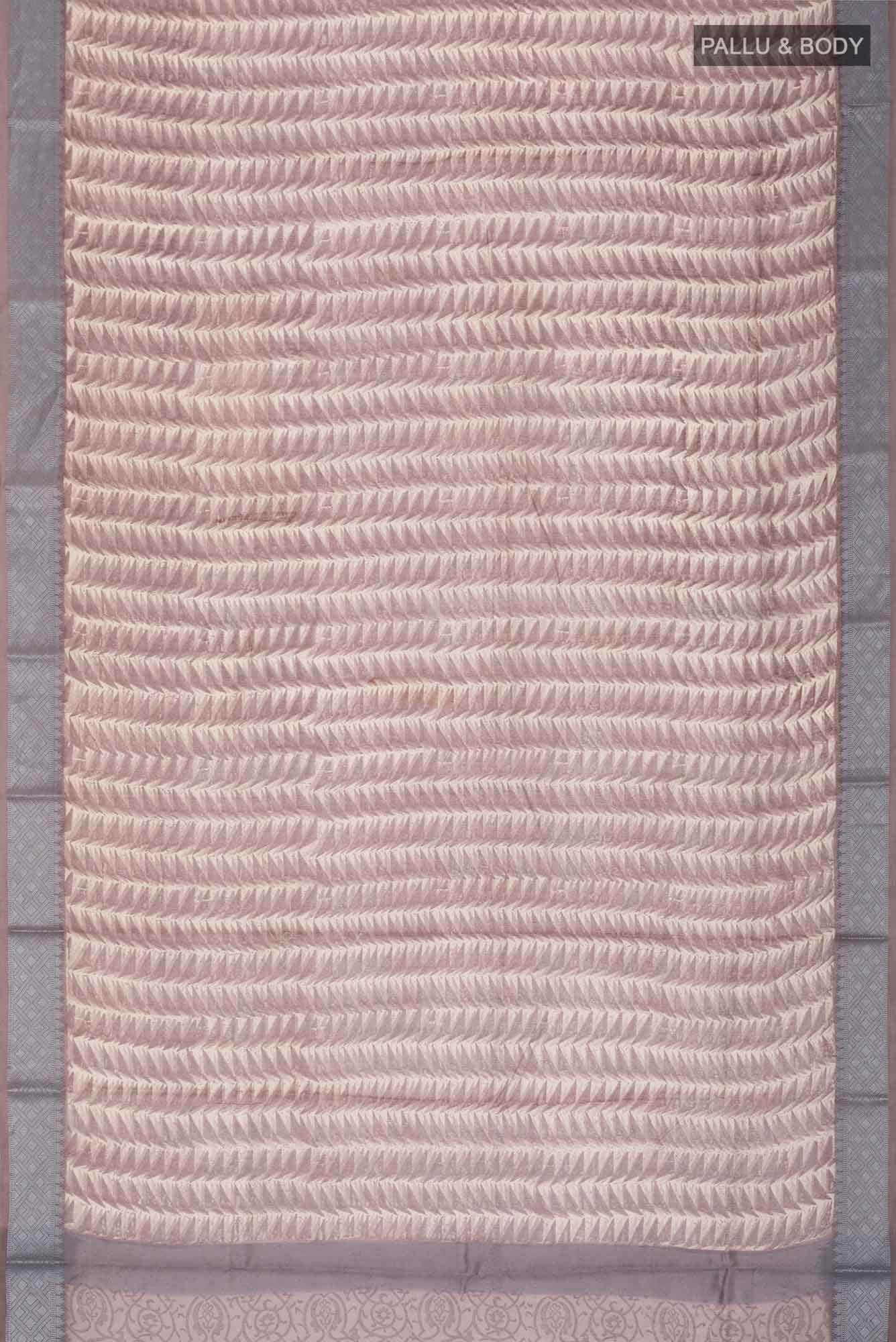 Mauve Chanderi Silk Cotton Saree - Image 2
