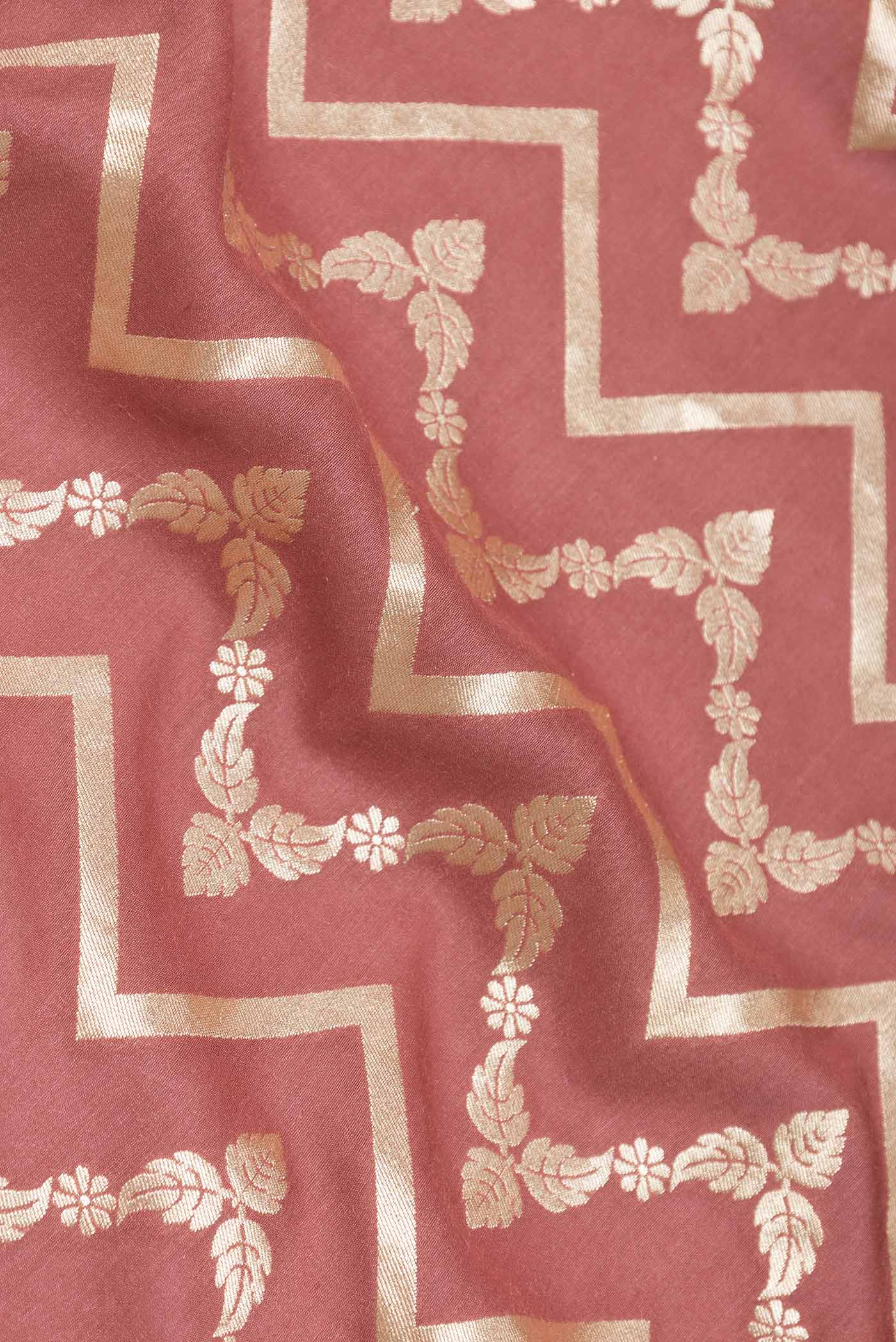 Mauve Dual Tone Tussar Silk Saree - Image 2