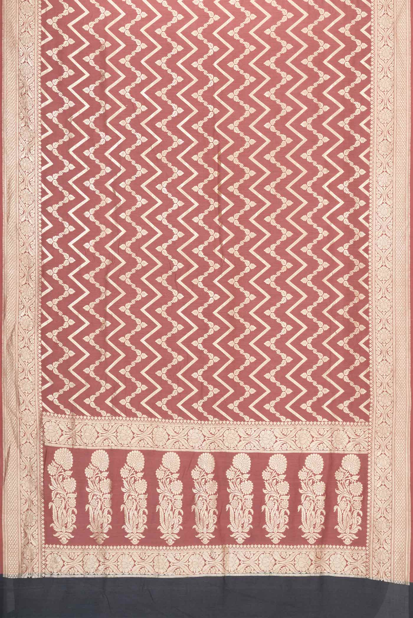 Mauve Dual Tone Tussar Silk Saree - Image 6